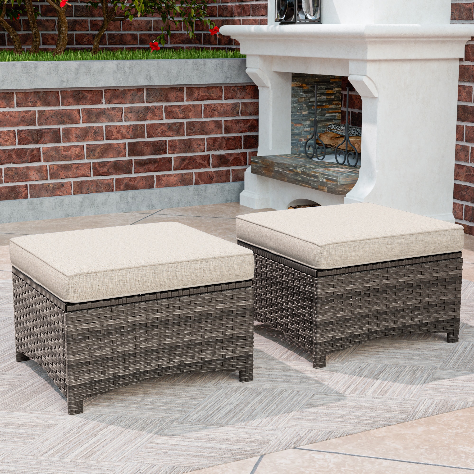 Gardenbee HGL-M74-BGE Stools-Ottomans - View #5