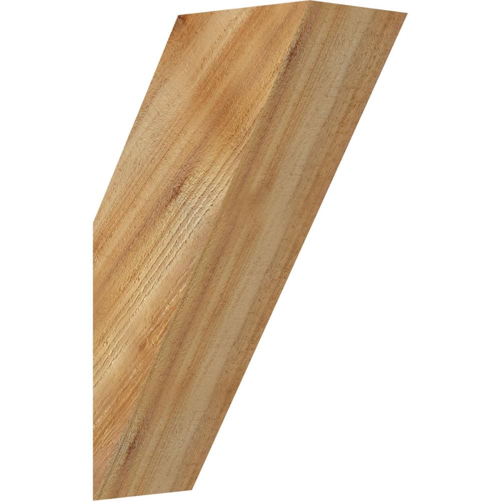 Ekena Millwork BRC06X12X20TRA00RWR 6-in x 12-in x 20-in Western Red Cedar Unfinished Wood Traditional Rough Sawn Knee Brace