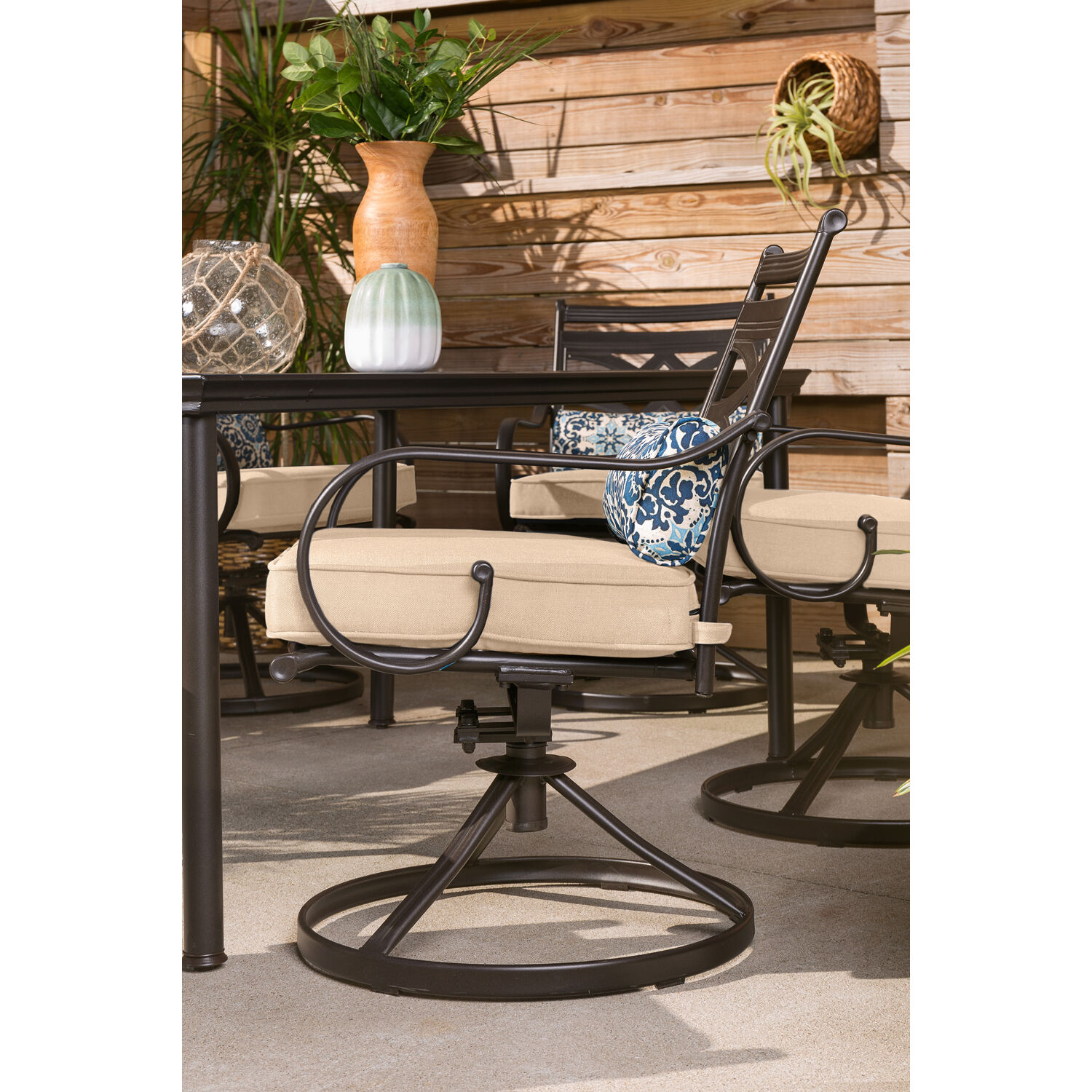 Hanover MCLRDN7PCSQSW6-TAN Patio-Dining-Sets - View #13