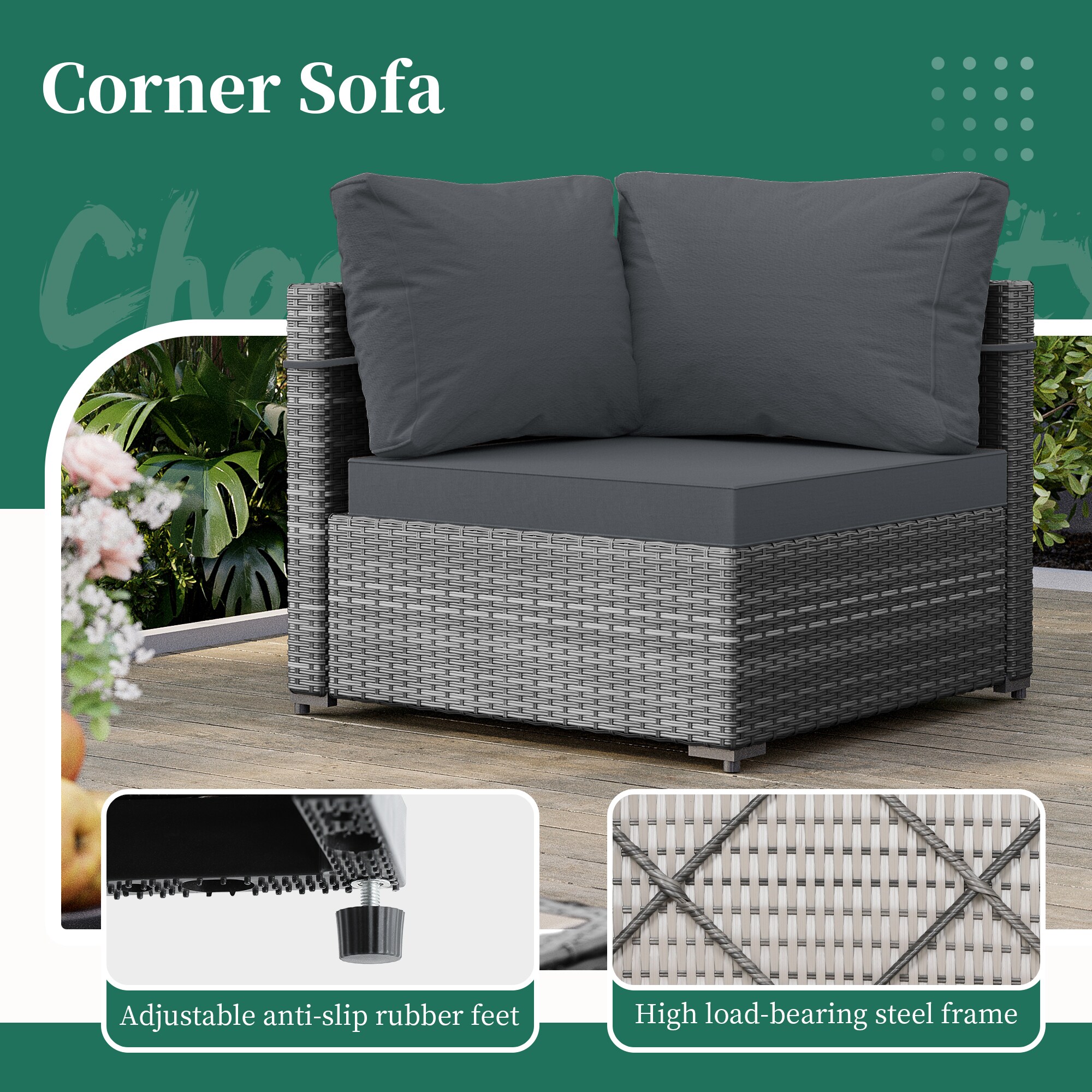 UPHA TBDK-ABC-GRAY Patio-Conversation-Sets - View #5