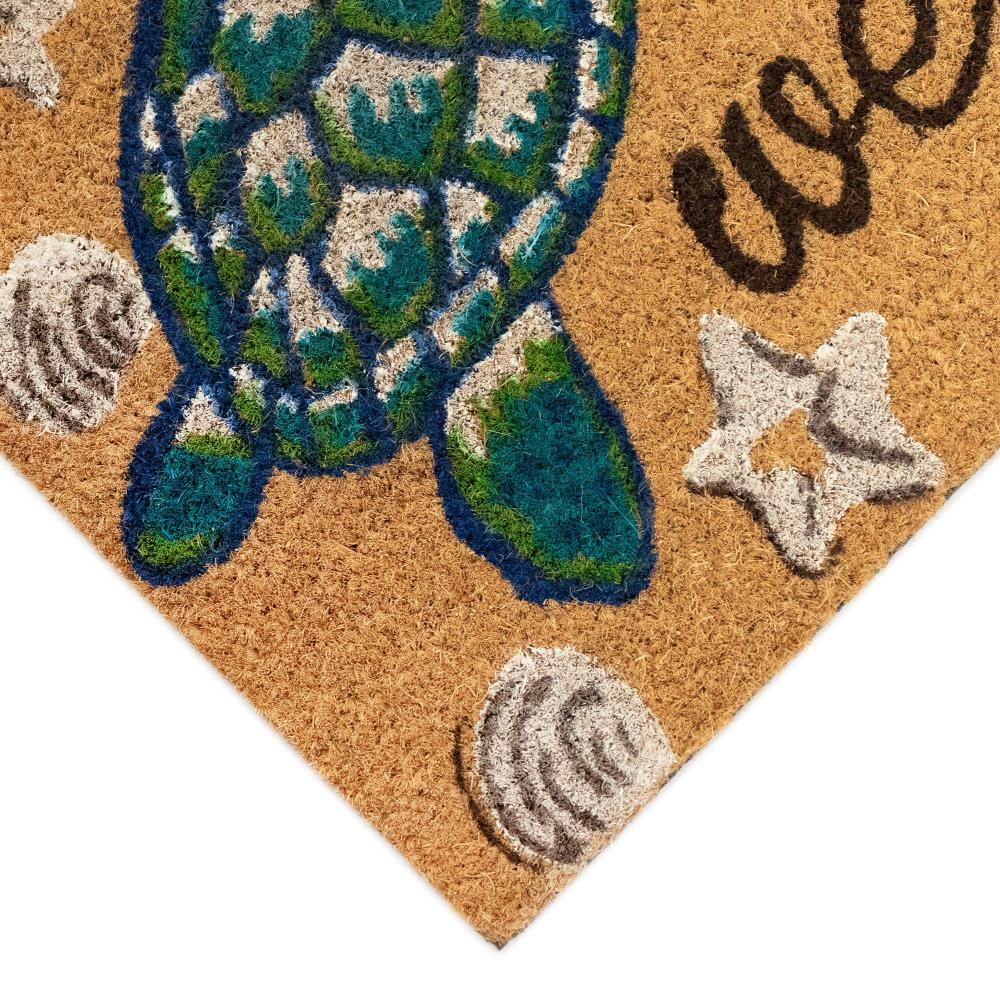 Natural Coir Seaturtle Welcome Outdoor Doormat