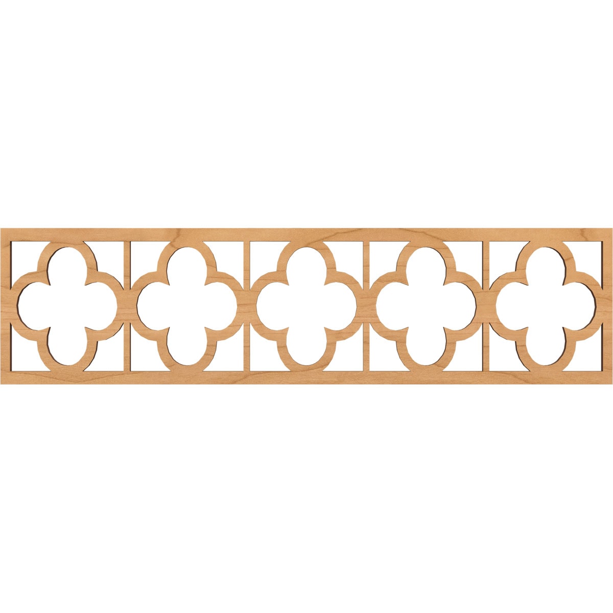 Ekena Millwork MLDB12X47WDLMA Woodall Fretwork Flat Trim 12-in x 3.92-ft Maple Brown Unfinished 2156973 Pierced Wall Panel Moulding