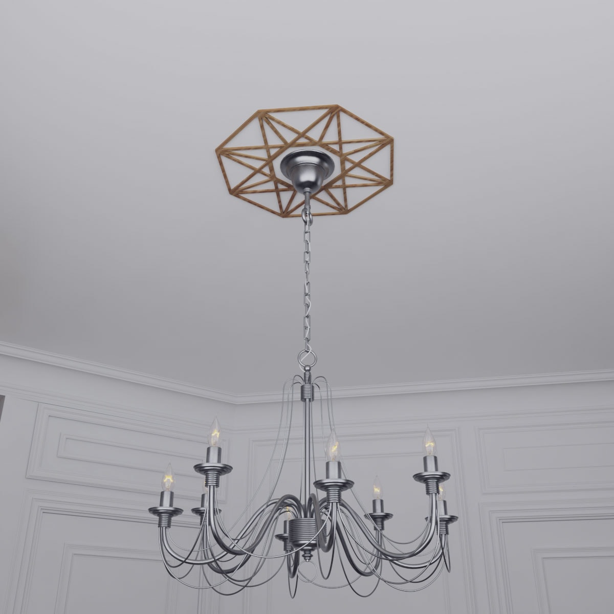 Ekena Millwork CMWP26X26X0375GDWA Ceiling-Medallions - View #11