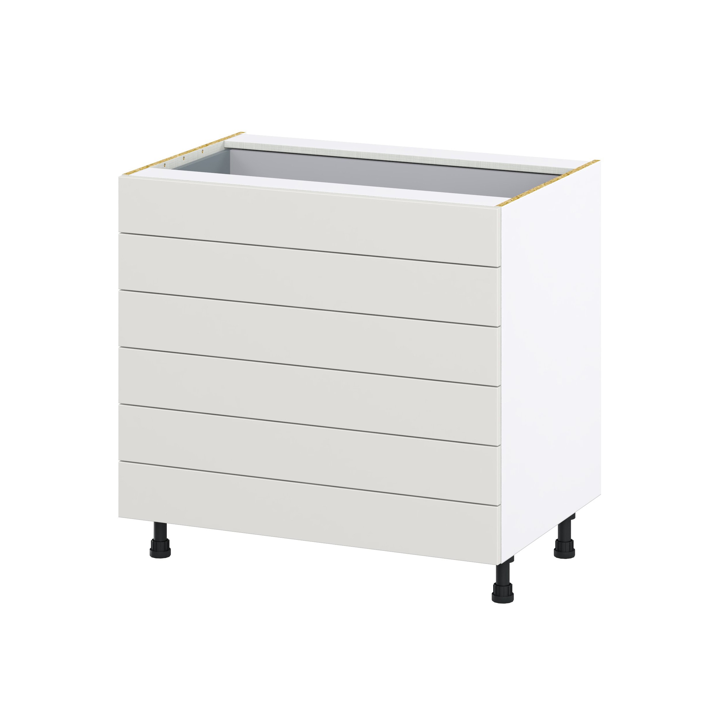 Hugo&Borg Belcourt 36-in W x 34.5-in H x 24-in D Gray Painted 2-Drawers Base Fully Assembled Cabinet (Recessed Panel Shaker Style)