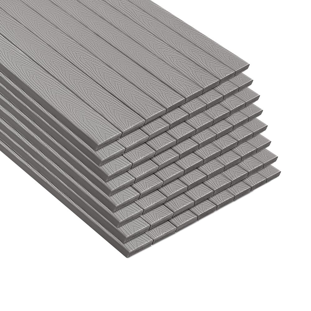 Trex Select 1 In X 6 In X 12 Ft Pebble Grey Square Composite Deck Board 64 Pack At 