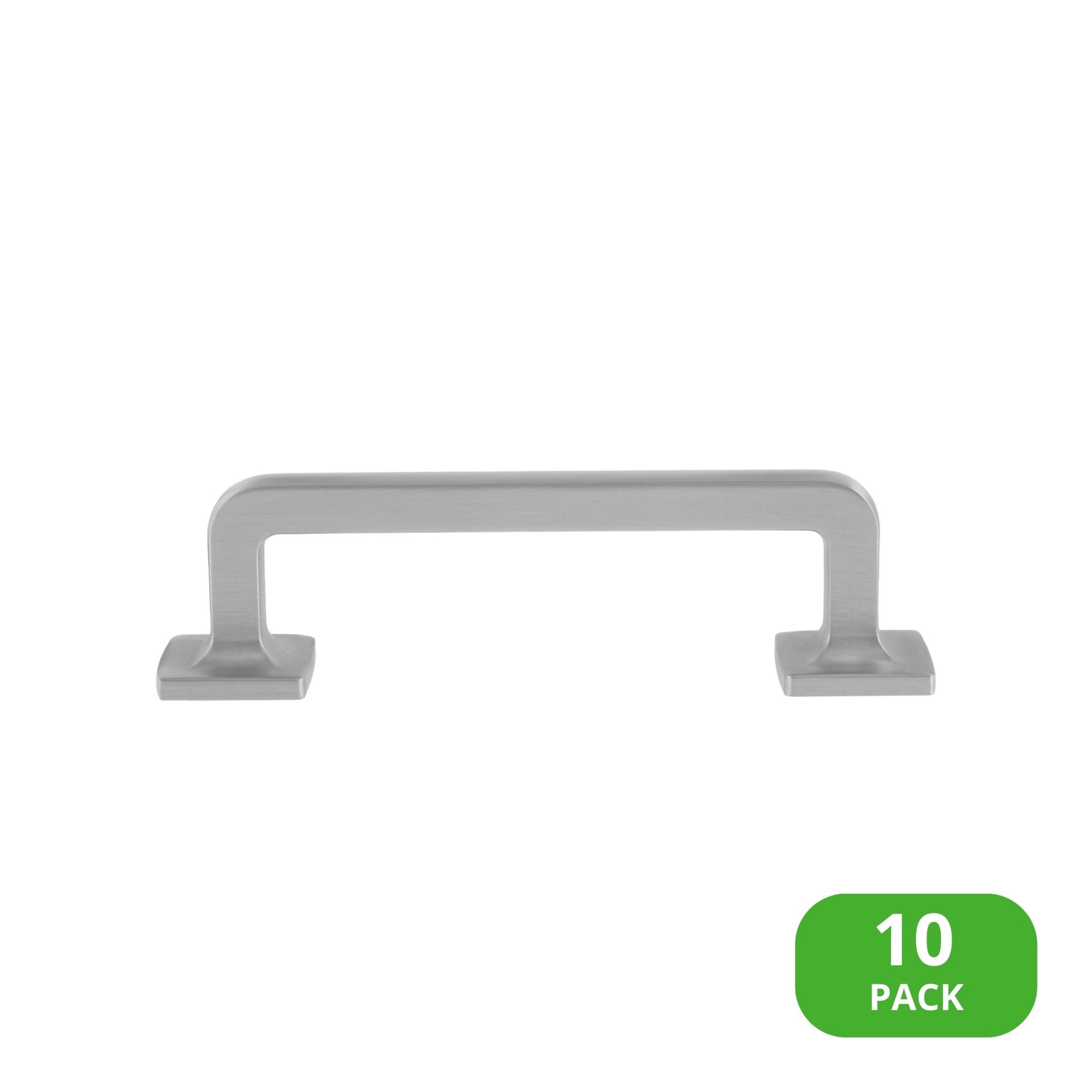 Sumner Street Home Hardware RL070413VP Boise 3-1/2-in , 89mm Center to Center Satin Nickel Rectangular Bar 10 -Pack