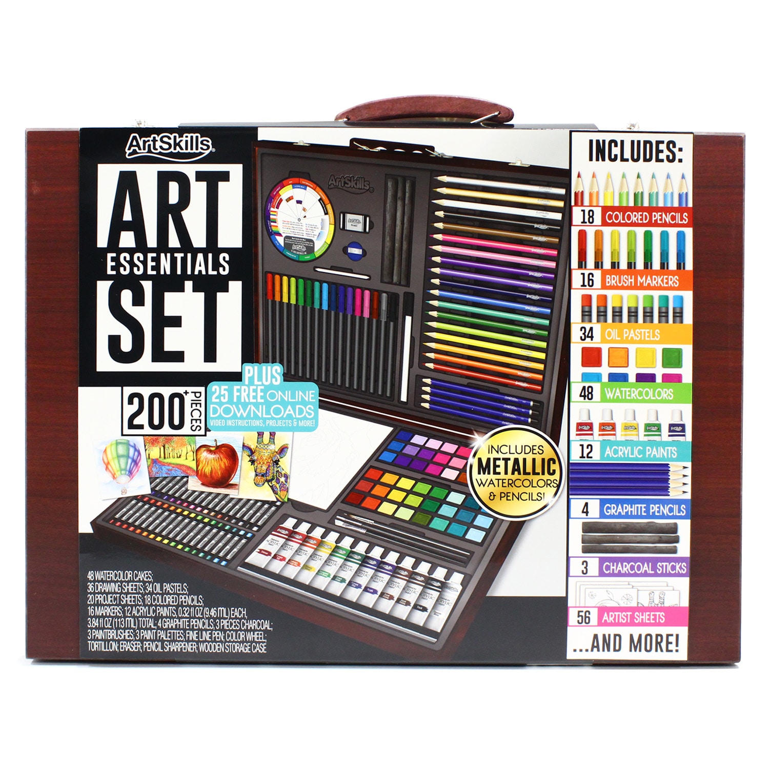 Acrylic Paint Set,56 PCS Professional Painting Supplies with Paint Brushes,  36 Colors Acrylic Paints, 1 Easel, 2 Painting Canvases, Palette, Paint