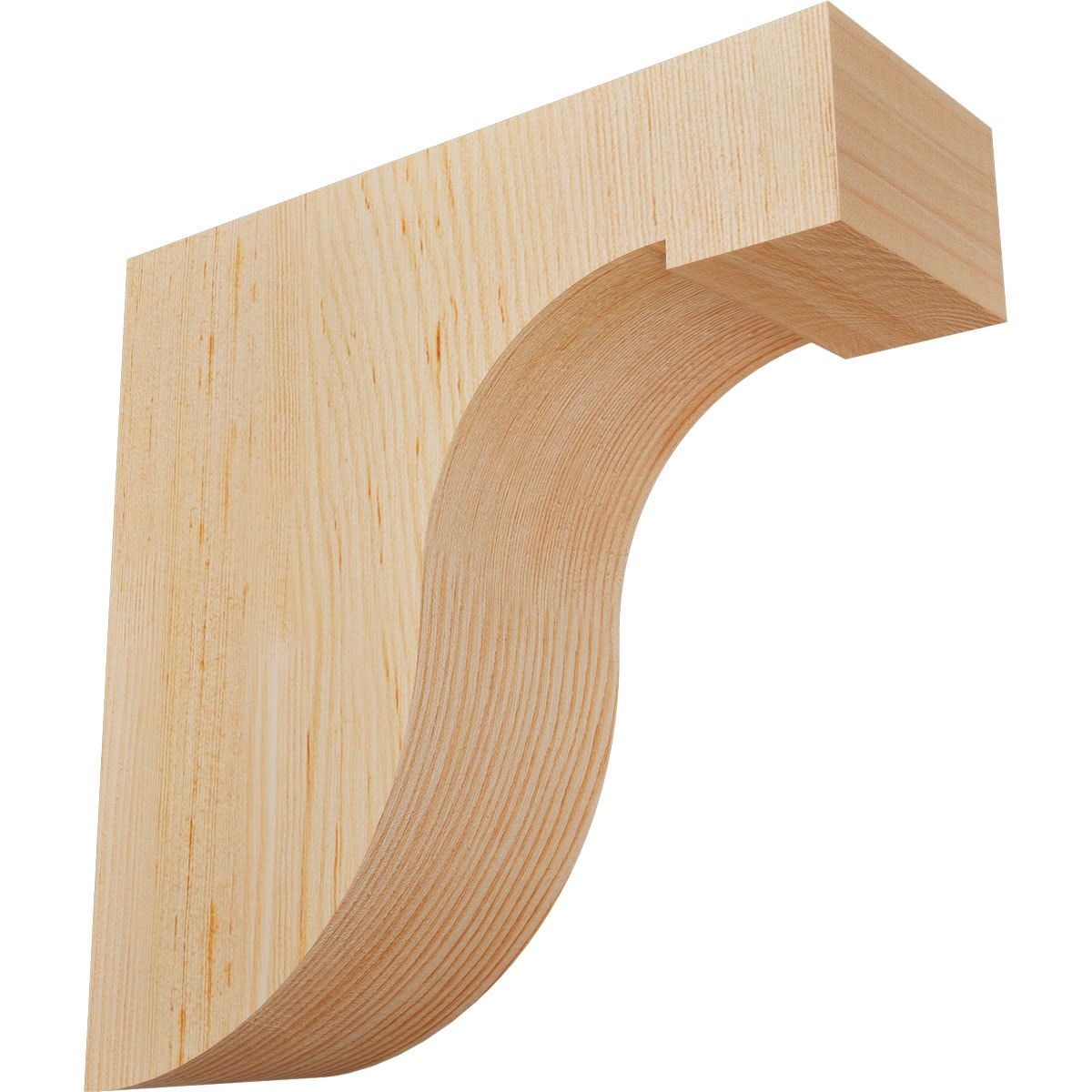 Ekena Millwork COR04X10X10DEL00SDF 3-1/2-in x 10-in x 10-in Del monte Unfinished Douglas fir Wood Paintable/Stainable Corbel