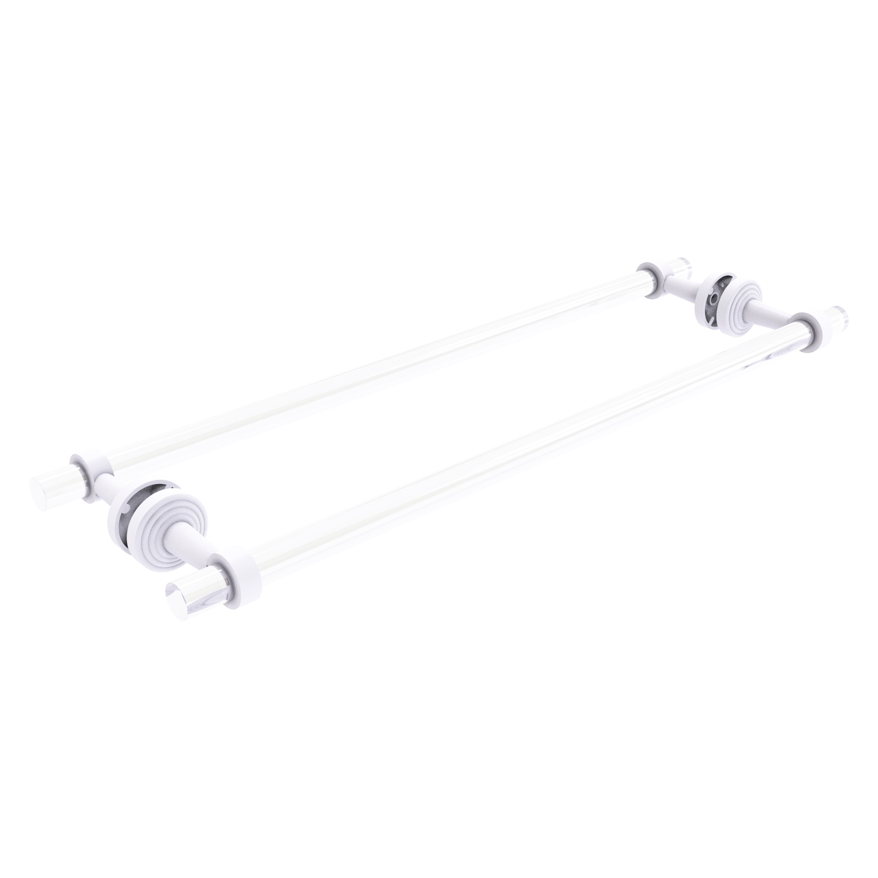 Allied Brass PB-41-BB-24-WHM Pacific Beach 24-in double Matte White Wall mount Double Towel Bar