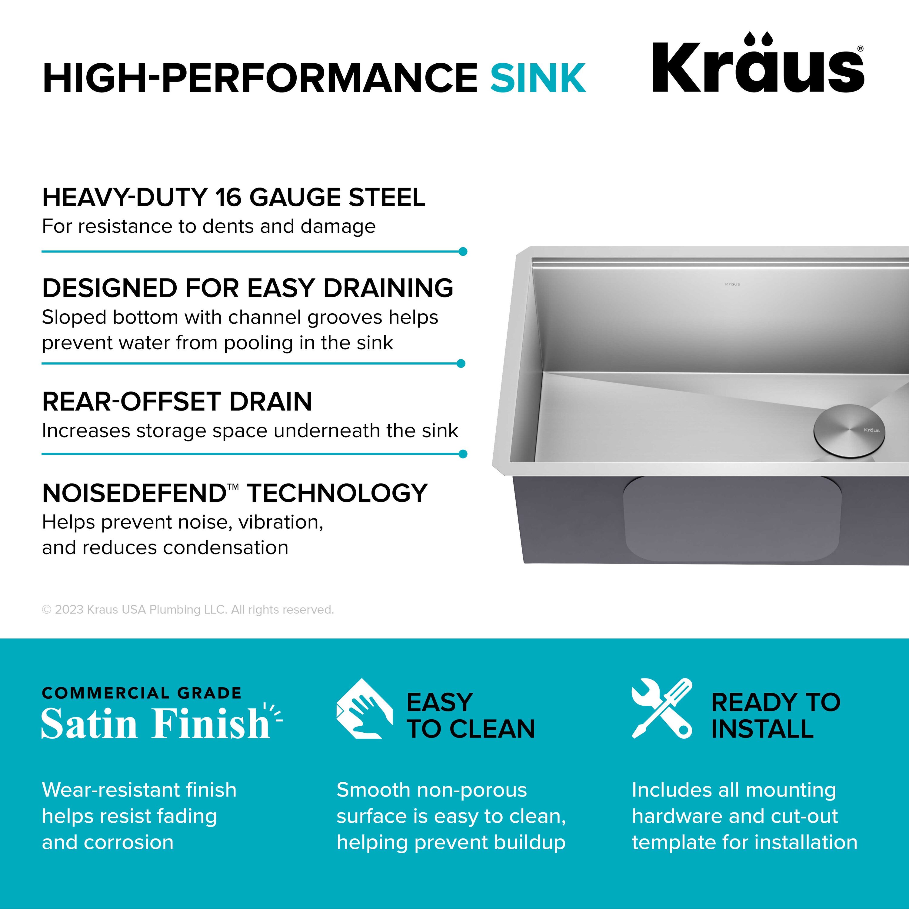 Kraus KWU110-27 Kitchen-Sinks - View #12