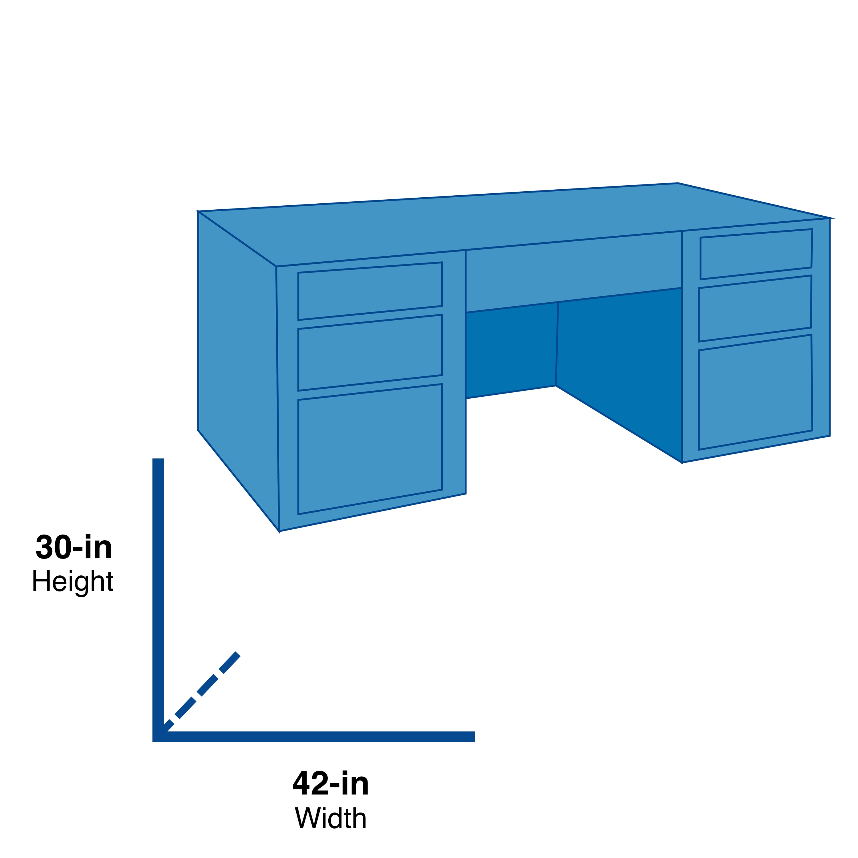 allen + roth 44-in Brown Rustic Writing Desk