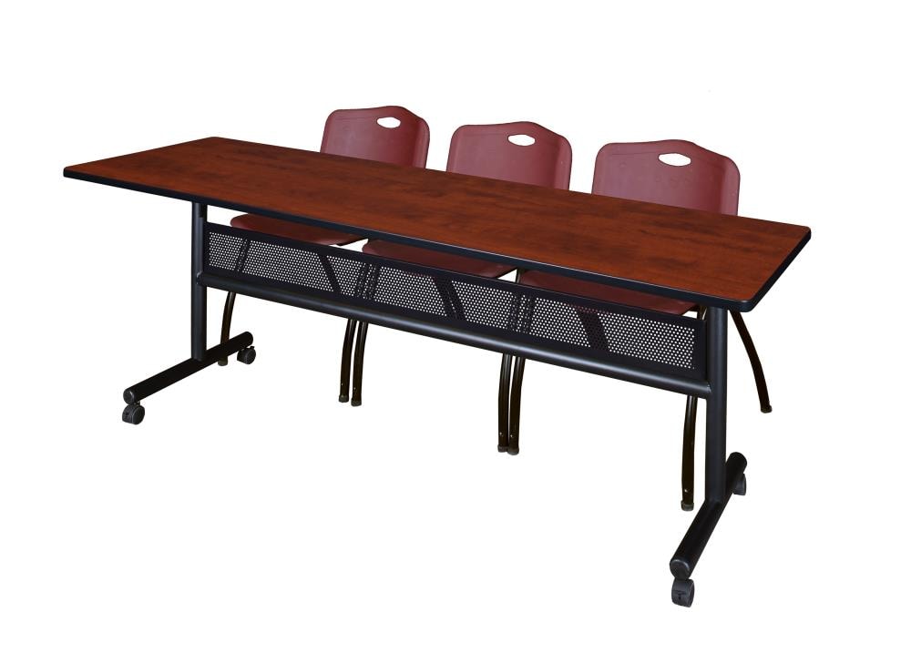 Regency MKFTM8424CH47BY Training Red 4-Person Training Table (84-in W x 29-in H)