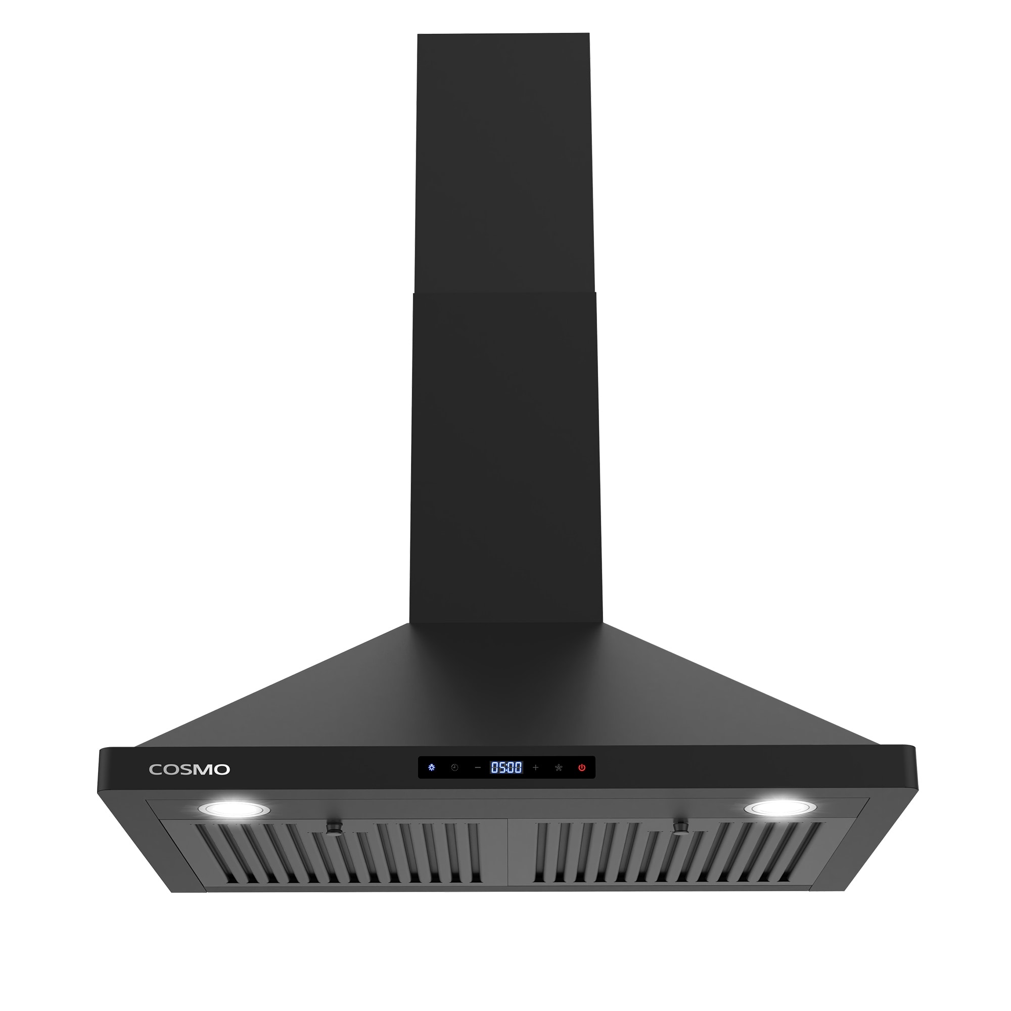 Cosmo 30 inch Ducted 380-CFM Black Wall-Mounted Range Hood #COS-63175S-BK