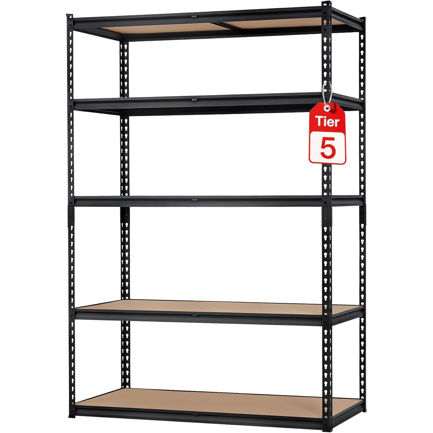 IdealHouse Garage Storage Shelves 5 Tiers Heavy Duty Storage Shelving Racks with 2500 LBS Capacity 48  inches L x 24 in W x 72 in H Metal Adjustable Shelving Unit for Kitchen Pantry Basement Bathroom Laundry