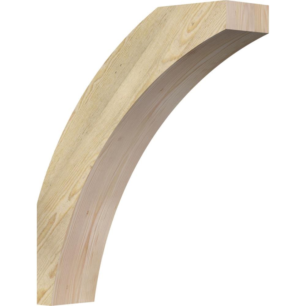 Ekena Millwork BRC06X24X28THR00RDF 6-in x 24-in x 28-in Douglas Fir Unfinished Wood Thorton Rough Sawn Knee Brace
