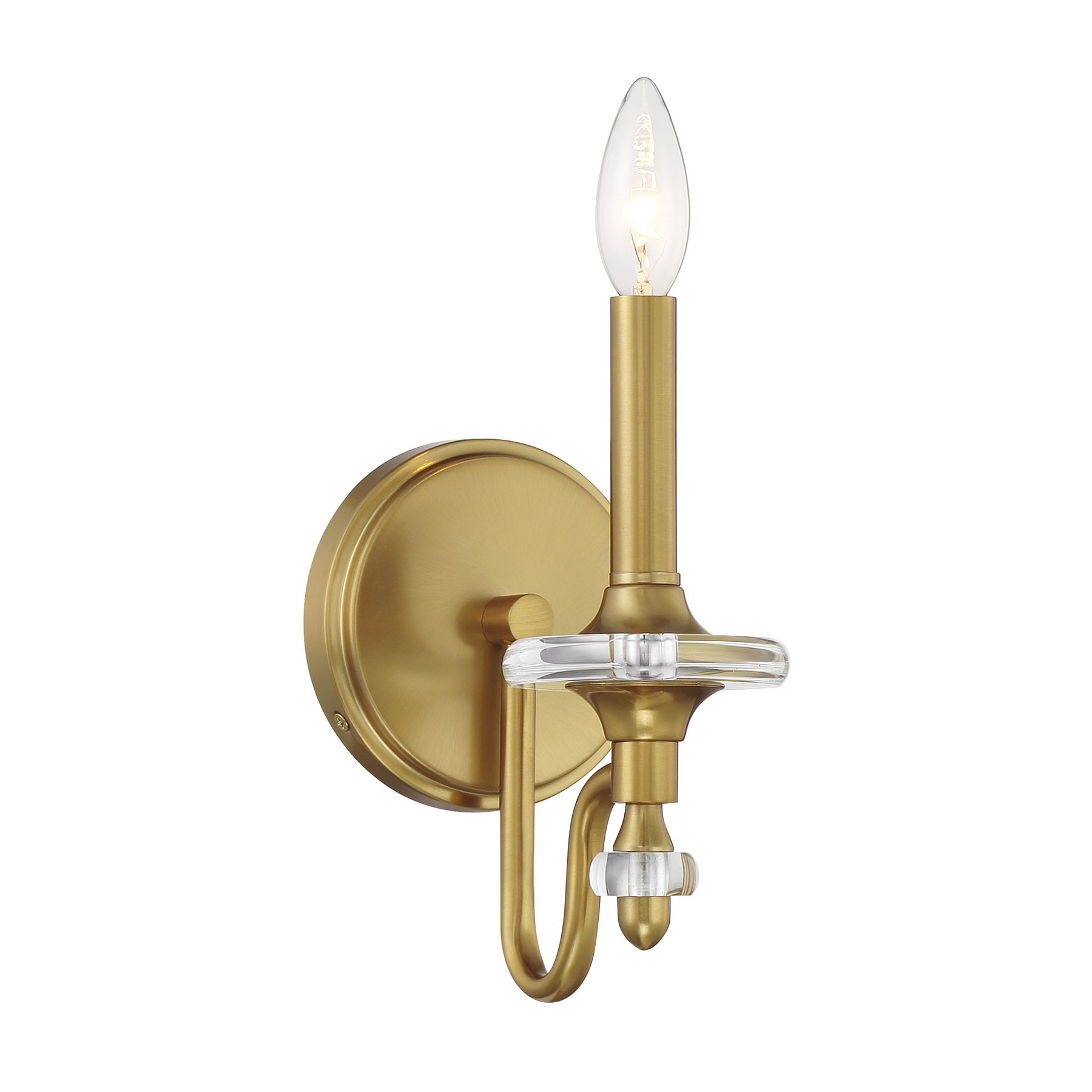 Savoy House Champlain 5-in W 1 -Light Antique Brass Transitional Wall Sconce