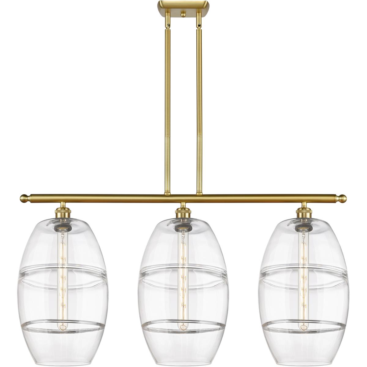 Innovations Lighting -  516-3I-SG-G557-10CL Ballston Vaz Island Light Satin Gold