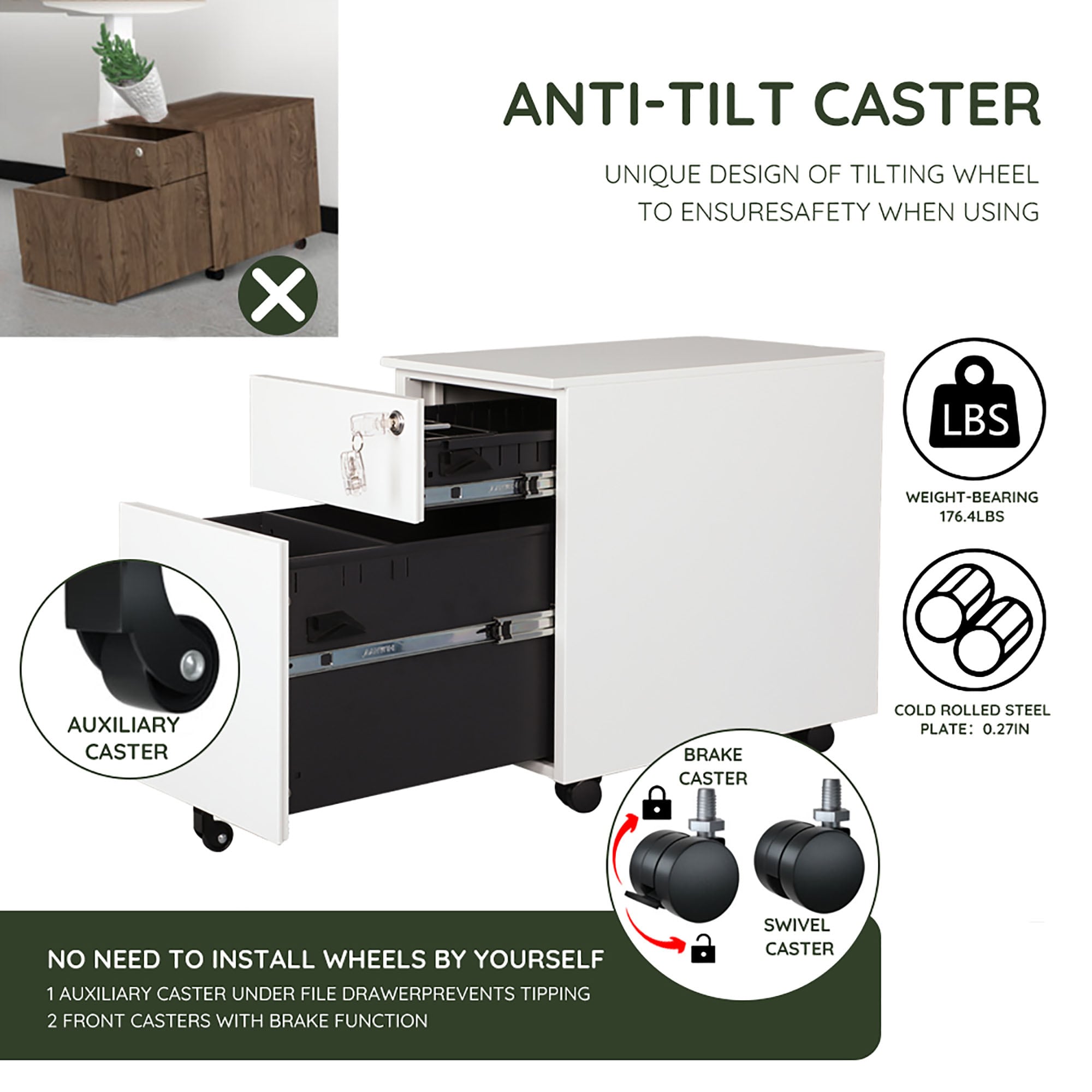 CASAINC SSWF192125AAK Filing-Cabinets - View #4