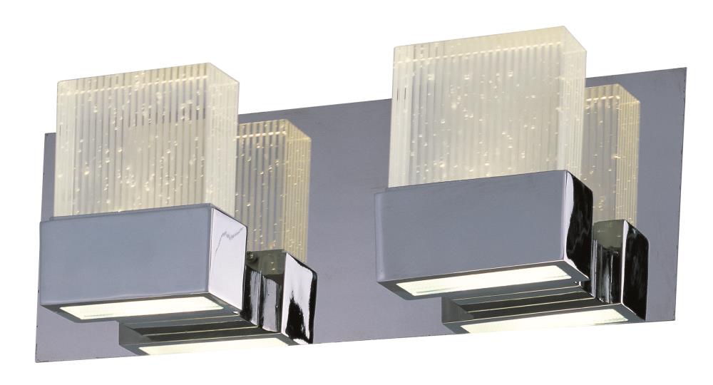 ET2 E22752-89PC Fizz III 4 -Light Polished Chrome Integrated LED Modern/contemporary Vanity light bar