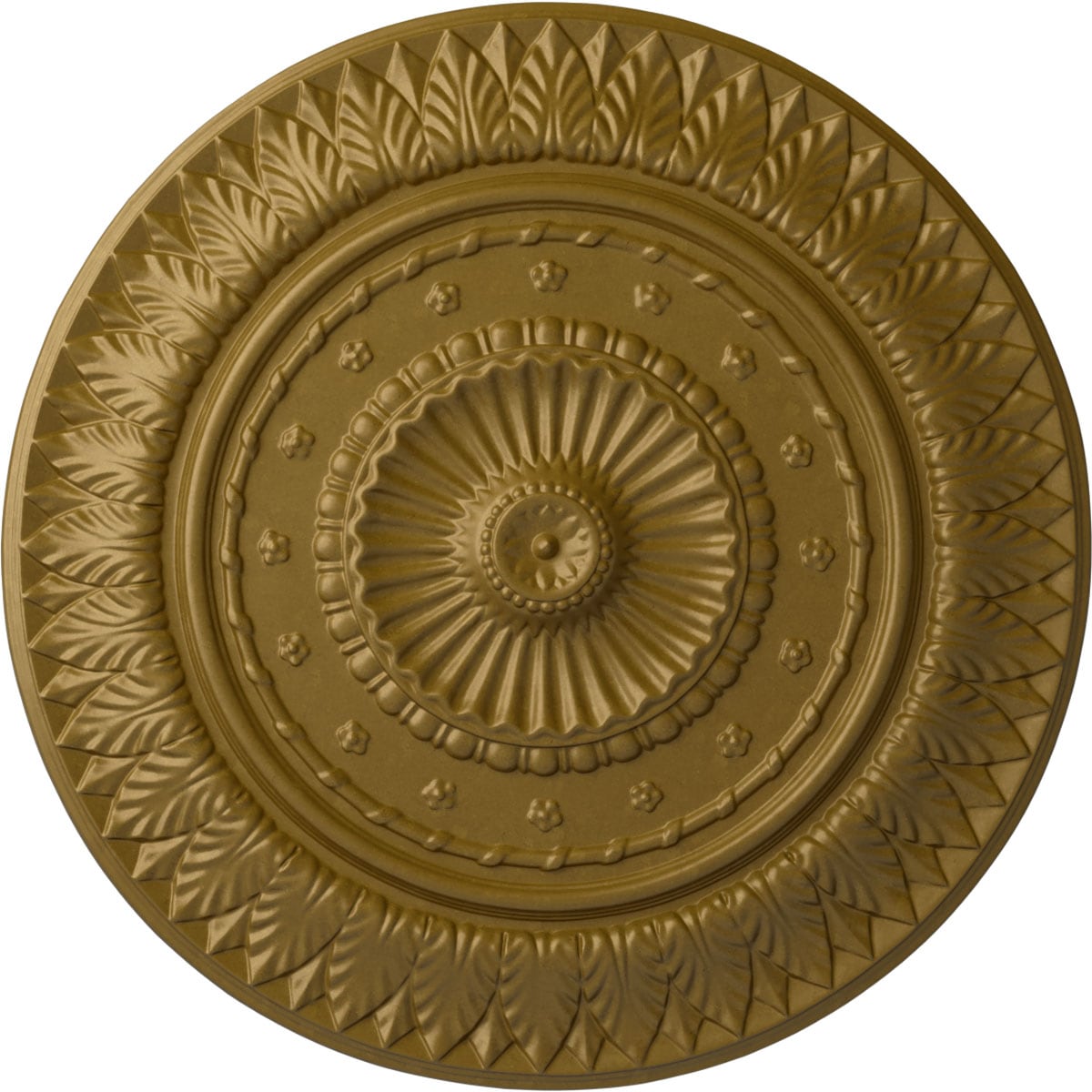Ekena Millwork CM26CSGLS Christopher 26.625-in W x 26.625-in L Painted Gold Polyurethane Whole Ceiling Medallion