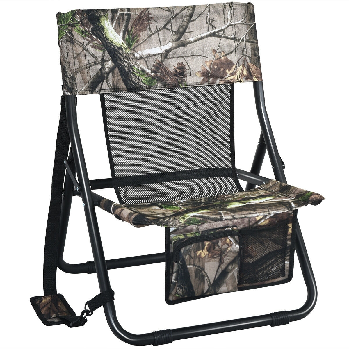 CASAINC WF-OP70528-2BK-LA Patio chair Black Iron Frame Stationary Chaise lounge Chair with Gray Mesh Seat