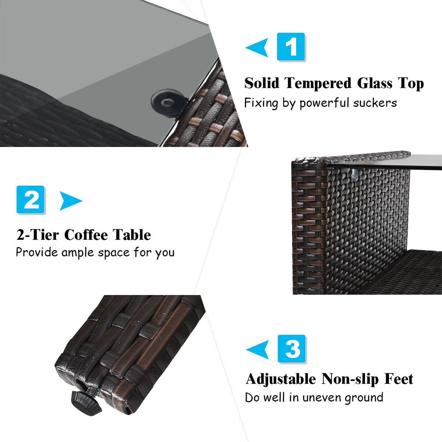 Forclover HYFE-68637ATU Patio-Conversation-Sets - View #4