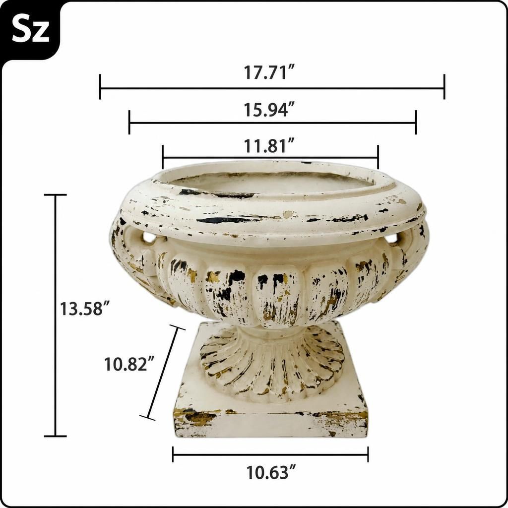 WOW PIONEER Large Round Garden Planter Pot for Indoor Outdoor Planting ...