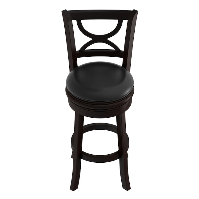 Bar Height Upholstered Swivel Stool, Black Swivel Bar Stools With Arms