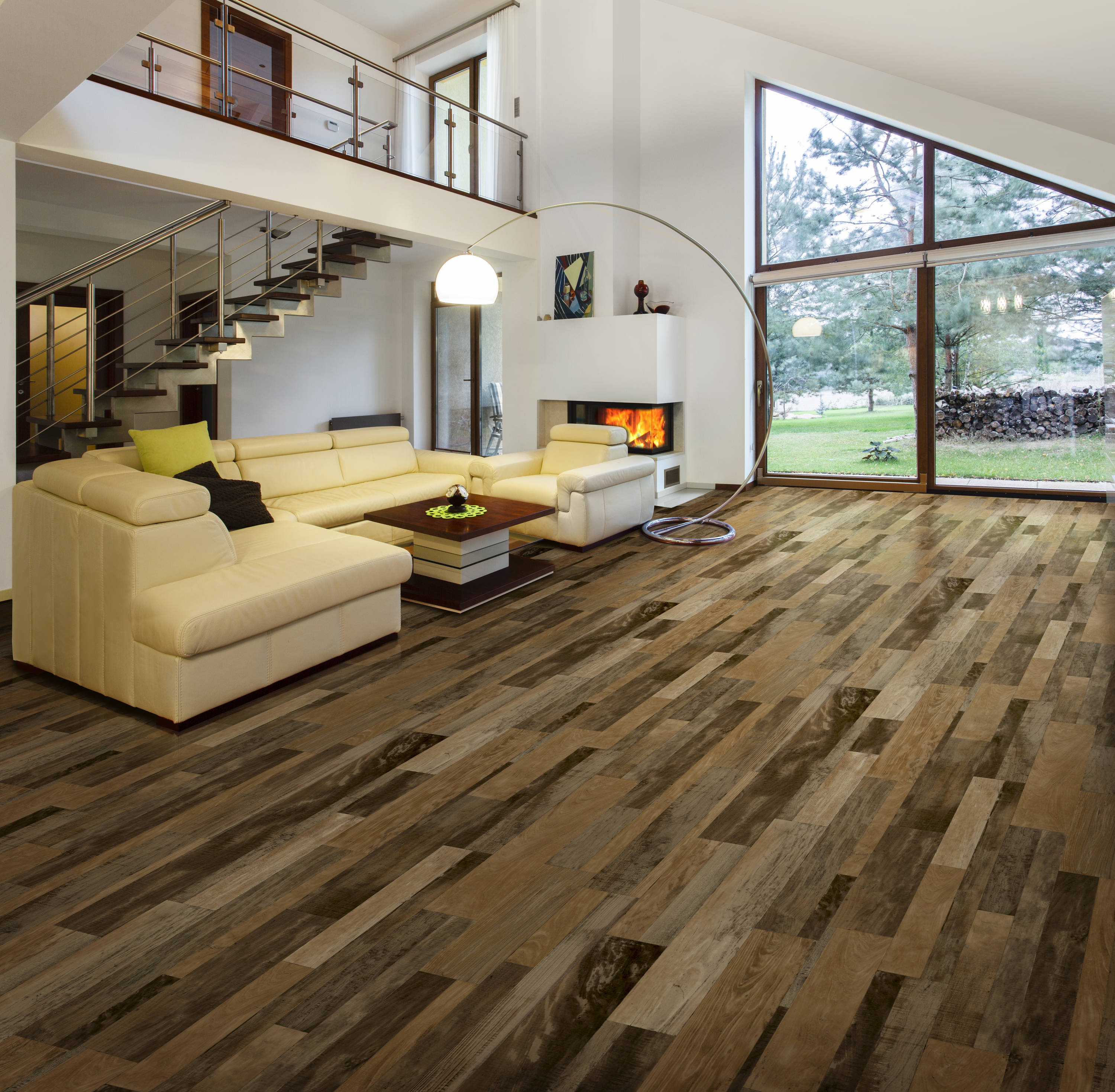 Congoleum AirStep Advantage Curious 12-ft W x Cut-to-Length Magic Trick Wood Look Low-Gloss Finish Sheet Vinyl