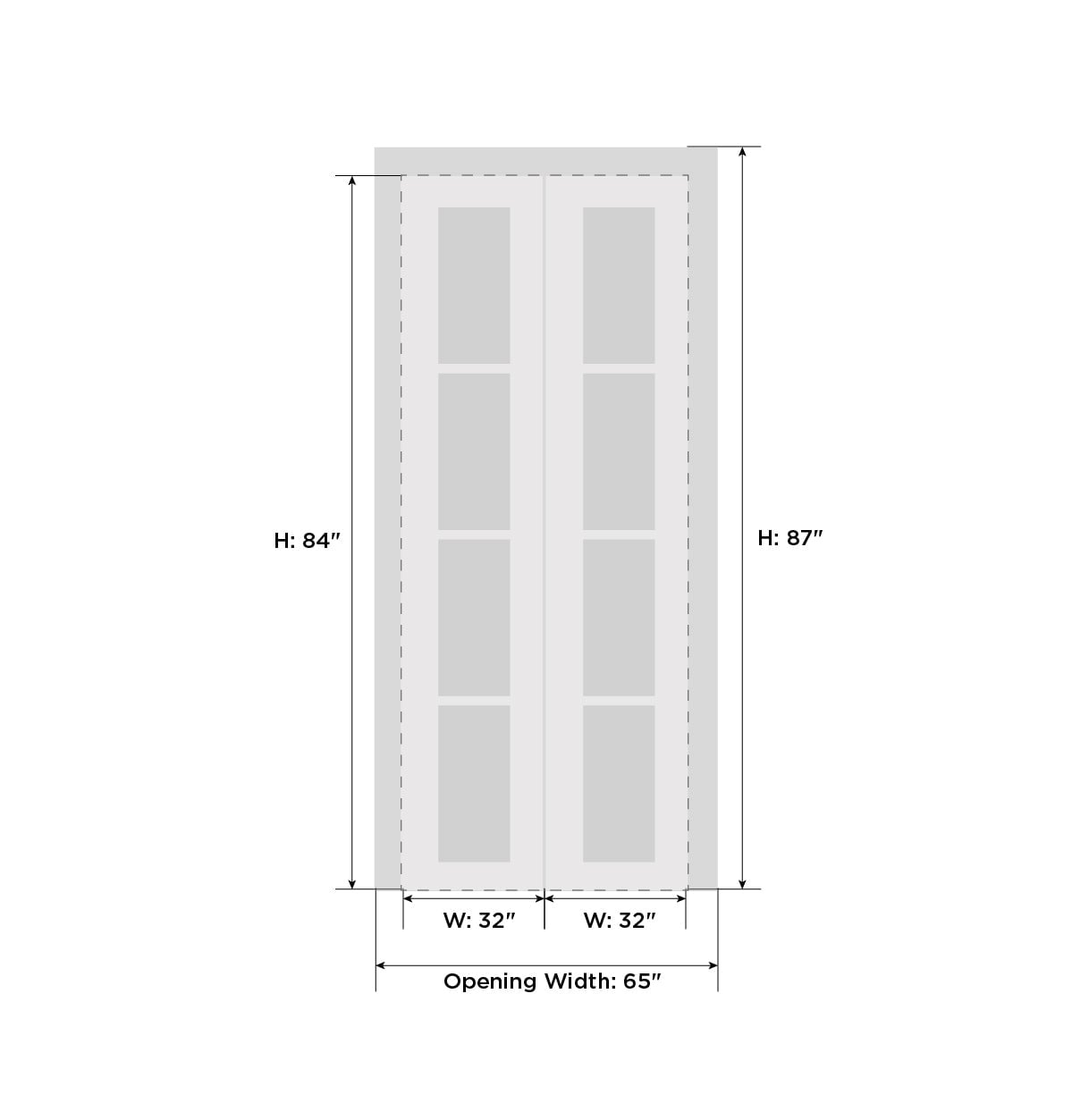 SARTODOORS PL2132BFBLK6484 Bifold-Sliding-Closet-Doors - View #4