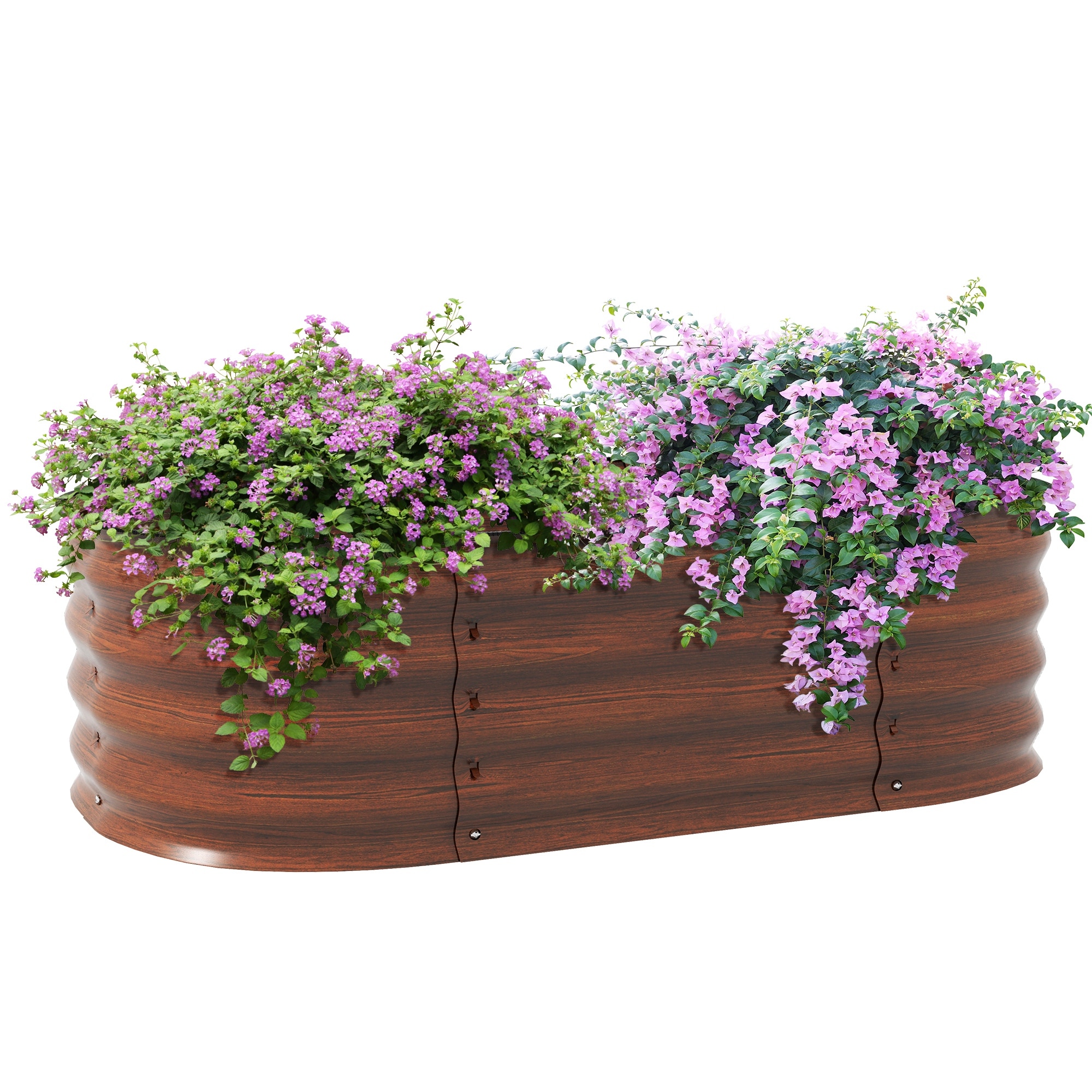 Zeus & Ruta BL04RGB-09 6.26-cu ft 24.5-in W x 41.25-in L x 11.75-in H Brown Metal Raised Garden Bed