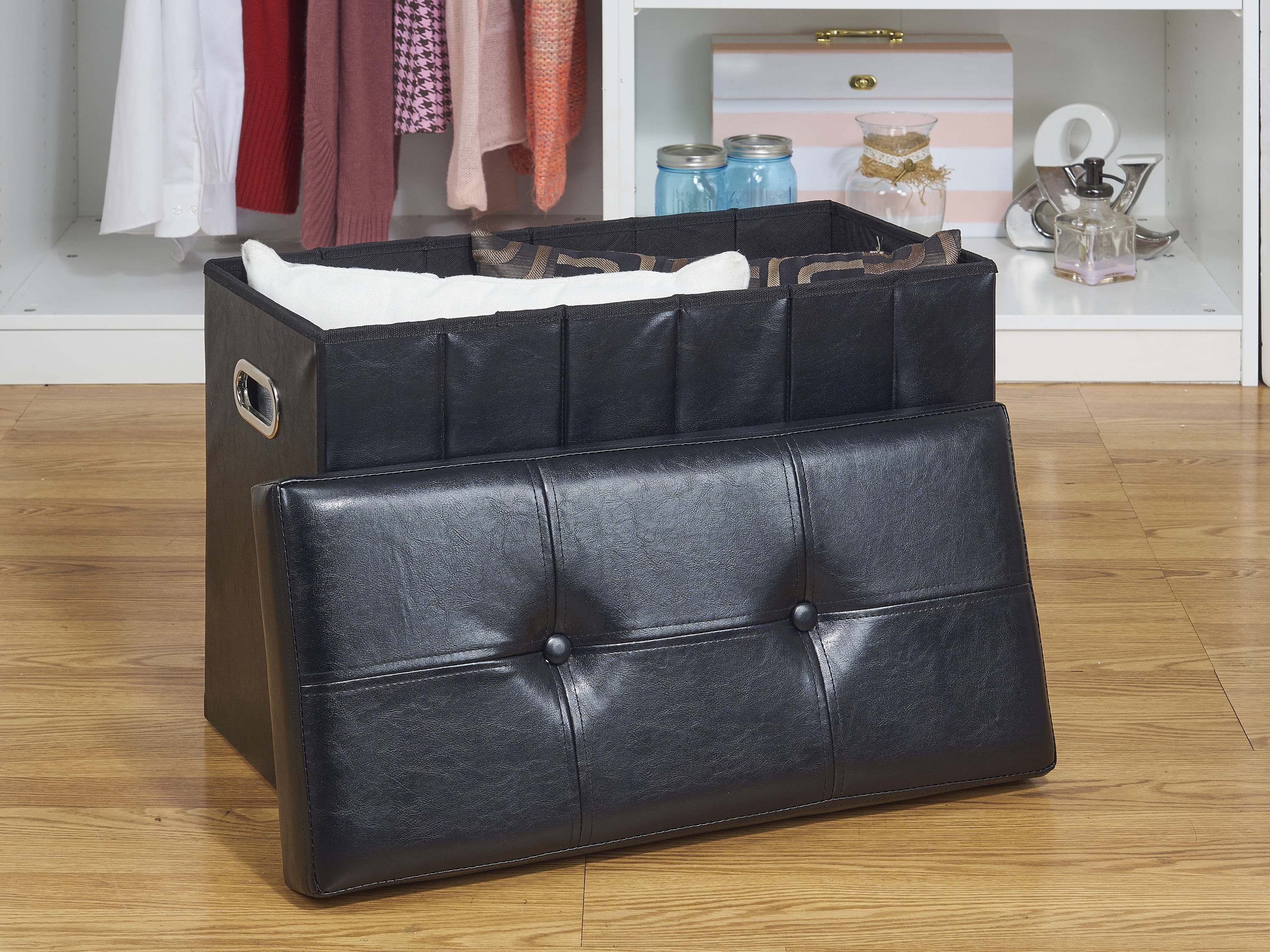 Simplify F-0655-BLACK Indoor-Ottomans - View #4