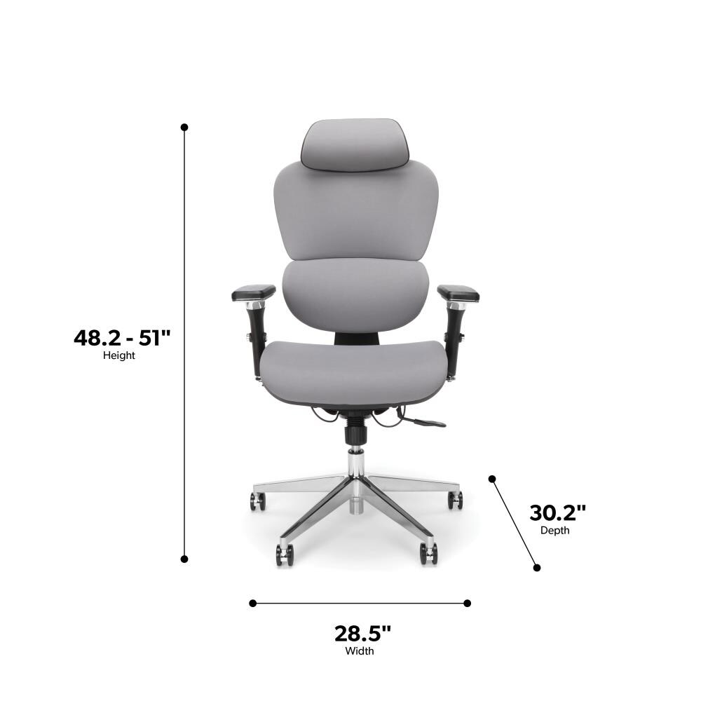 OFM Core Collection Multi-Use Stack Chair with Plastic Seat in Gray 310-P-A01 