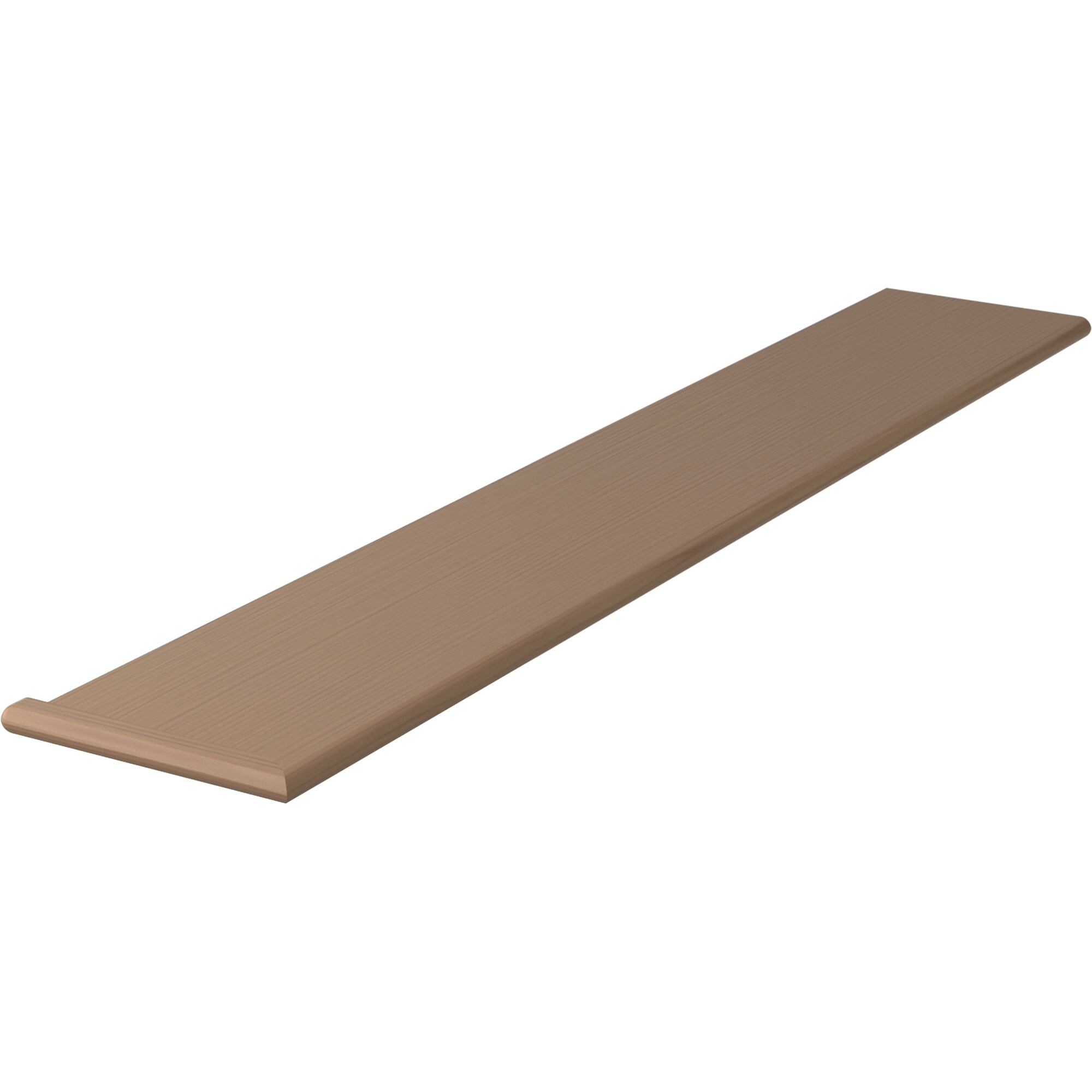 L.J. Smith Stair Systems 807010X601RV-P 60-in x 10.5-in x 1-in Brown Poplar Reversible return Bullnose Stair Tread