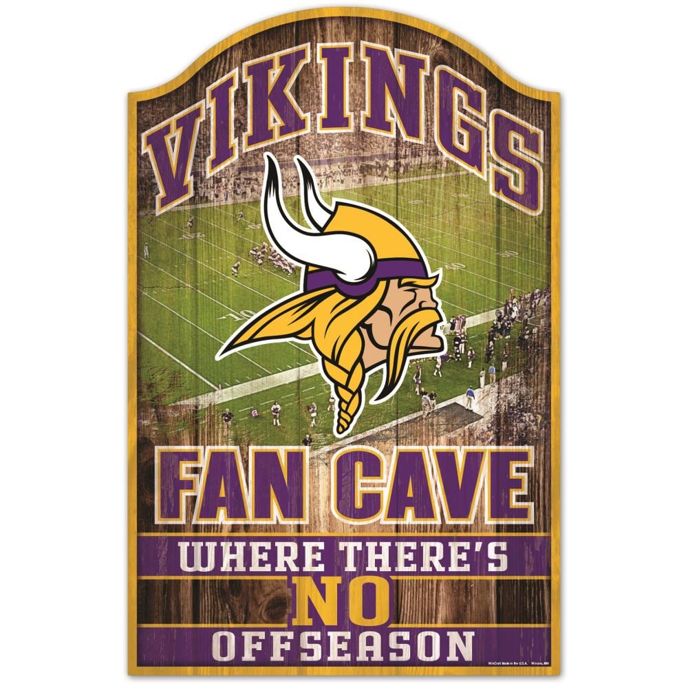 Officially Licensed NFL Minnesota Vikings Fan Cave Sign