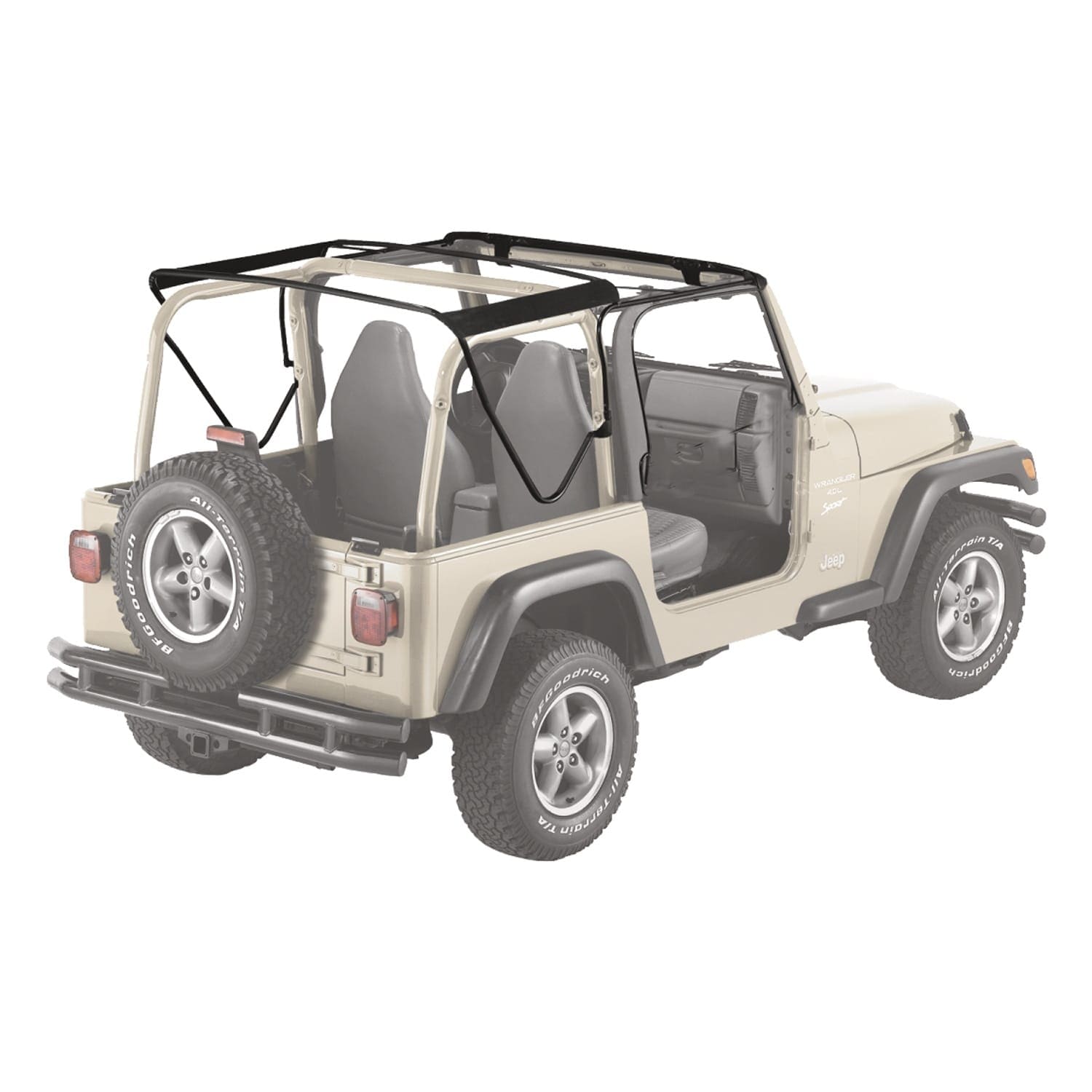 Bestop  55002-01 Soft Top Hardware Kit For 97-06 Jeep Wrangler