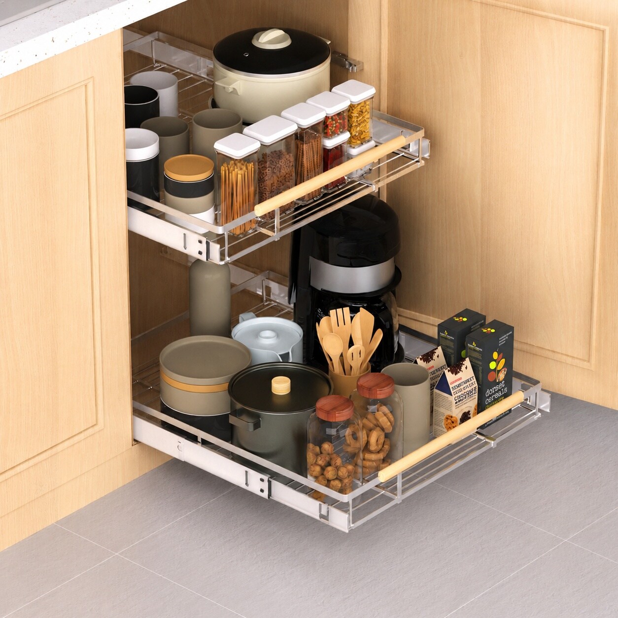 Aoibox LABOATXF Pull-Out-Cabinet-Baskets - View #3