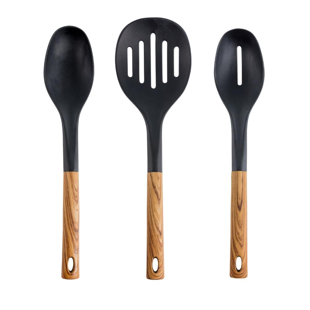 8 Piece Kitchen Utensil Set with Natural Acacia Wooden Handles BPA Free Silicone Kitchen Cooking Utensils Silicone Cooking Utensils Set Safe Cooking Tools for Non-stick Cookware Best Holiday Gift 