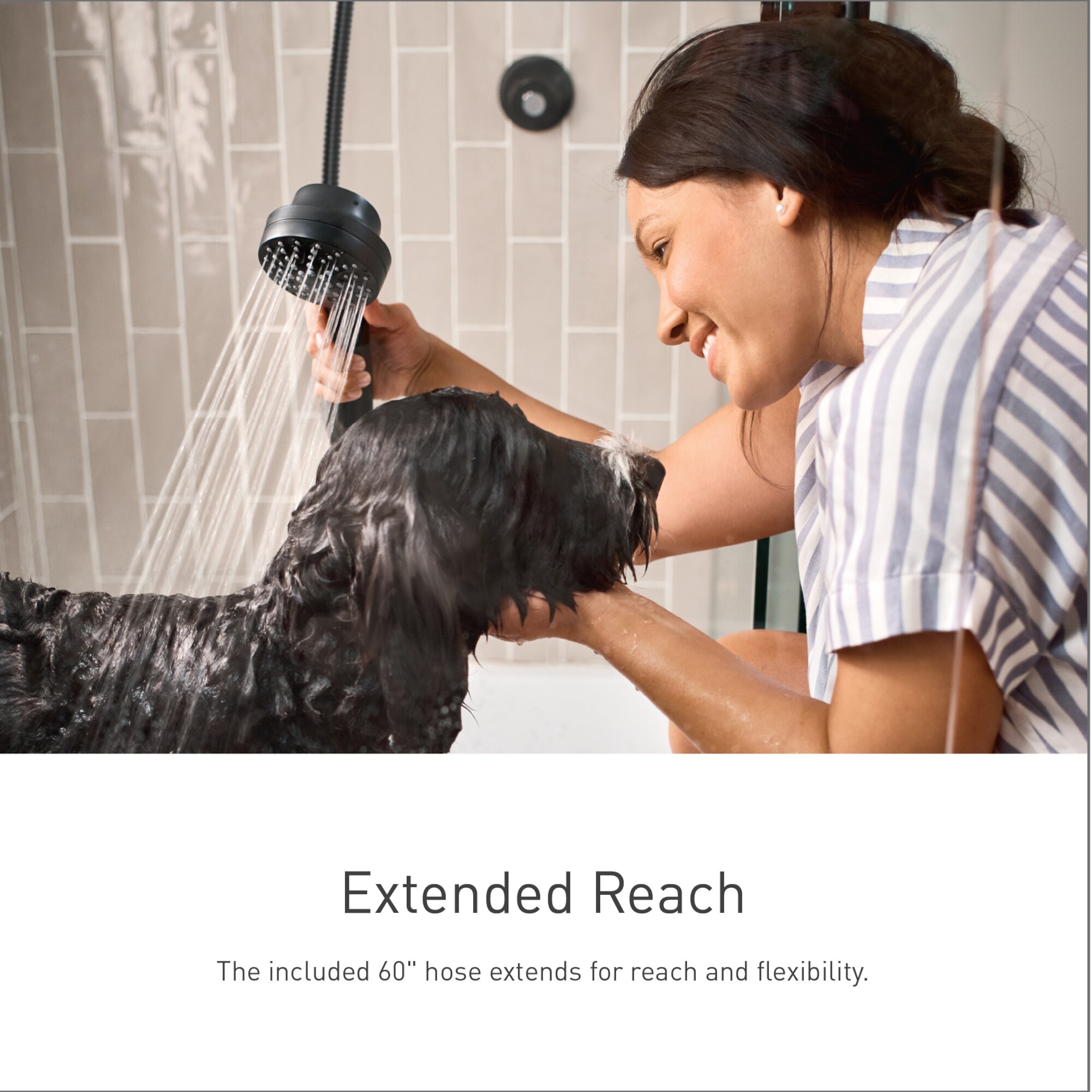 Moen Magnetix Engage Matte Black Dual/Combo Shower Head 2.5-GPM (9.5-LPM)