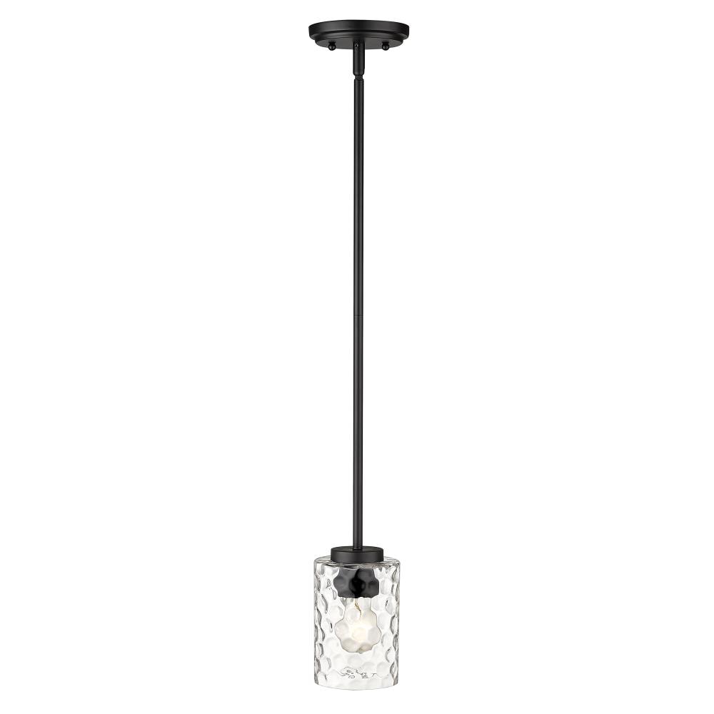 Livvy 7" Matte Black Glass Pendant Light