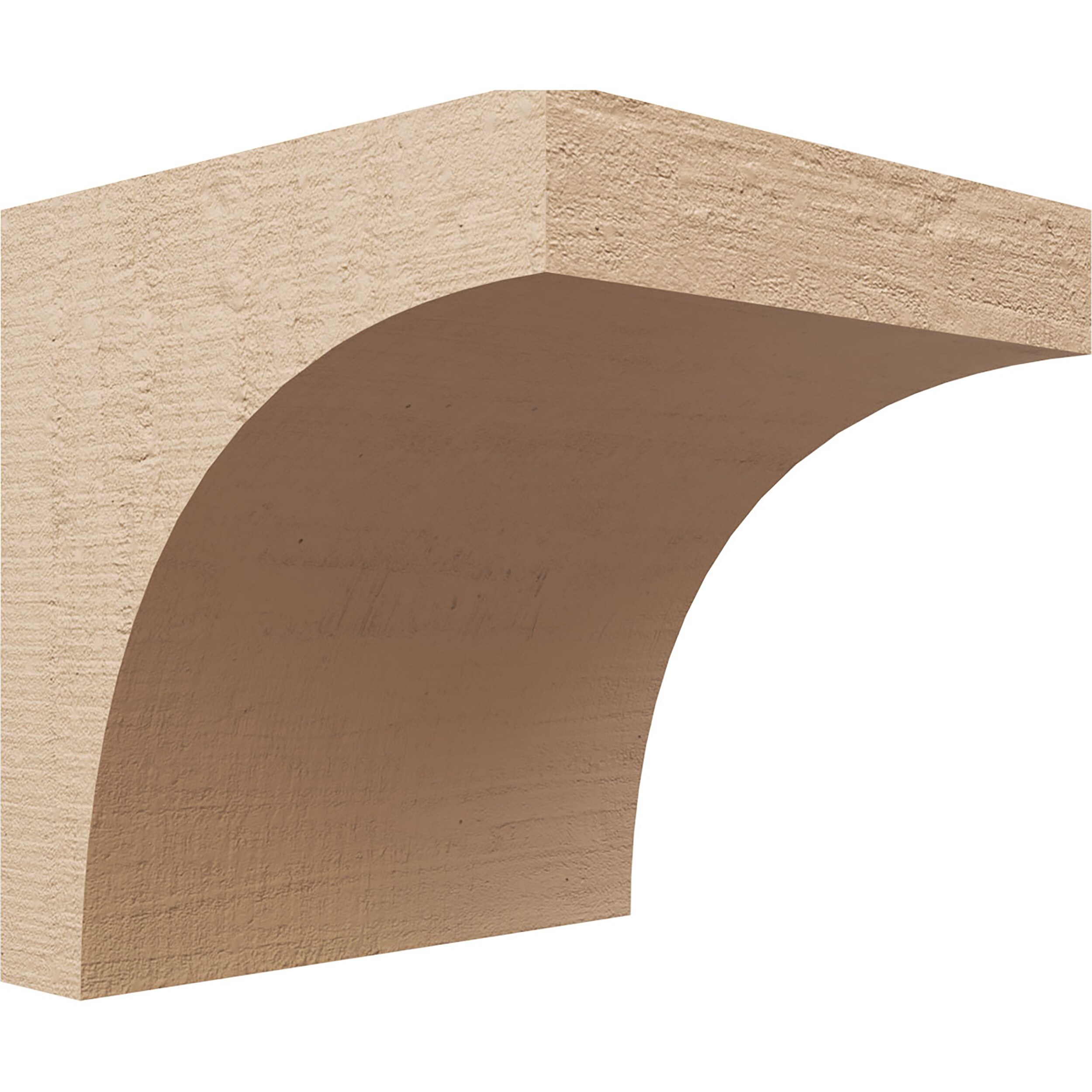 Ekena Millwork CORU09X09X09STORCPR 9-in x 9-in x 9-in Rough Cedar Woodgrain TimberThane Primed Urethane Paintable/Stainable Corbel