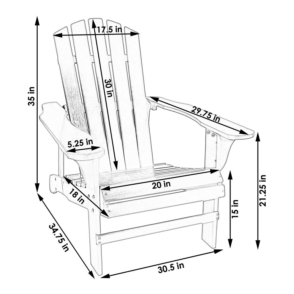 adirondack chair seat height