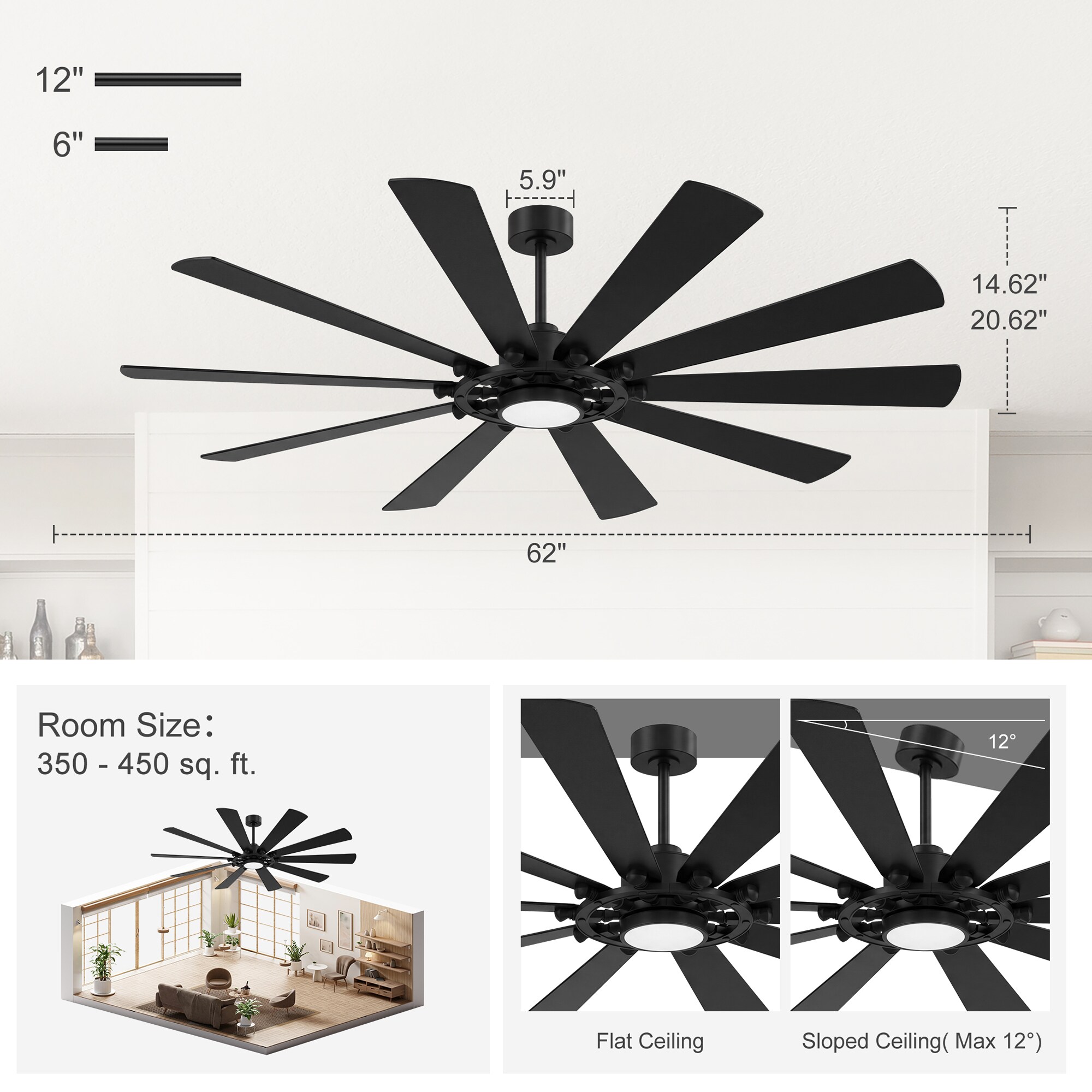 Breezary 37012-BK Ceiling-Fans - View #9