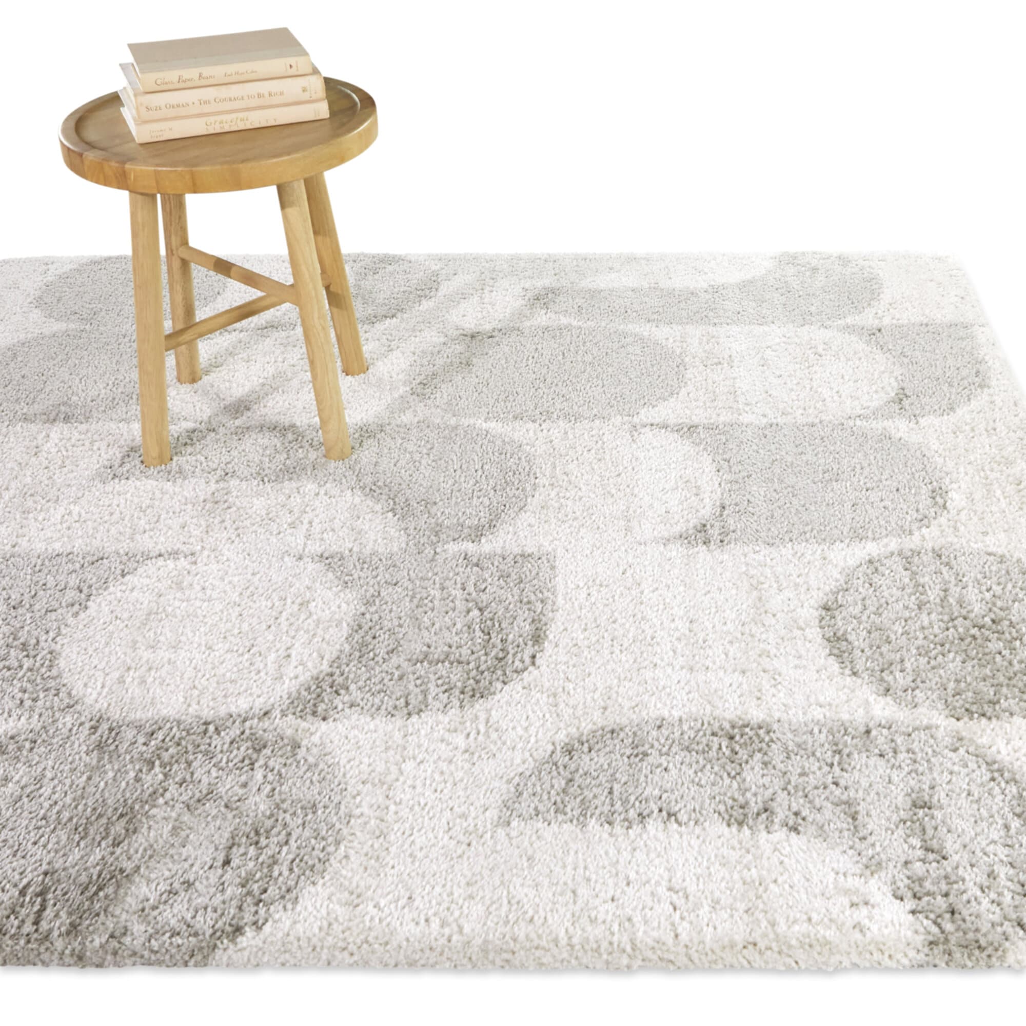 Balta 3122543 5 x 6 (ft) Polyester Grey Rectangular Indoor Geometric Mid-Century Modern Area rug