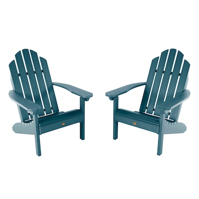 Highwood Adirondack Set Of 2 Nantucket, Blue Resin Adirondack Chairs