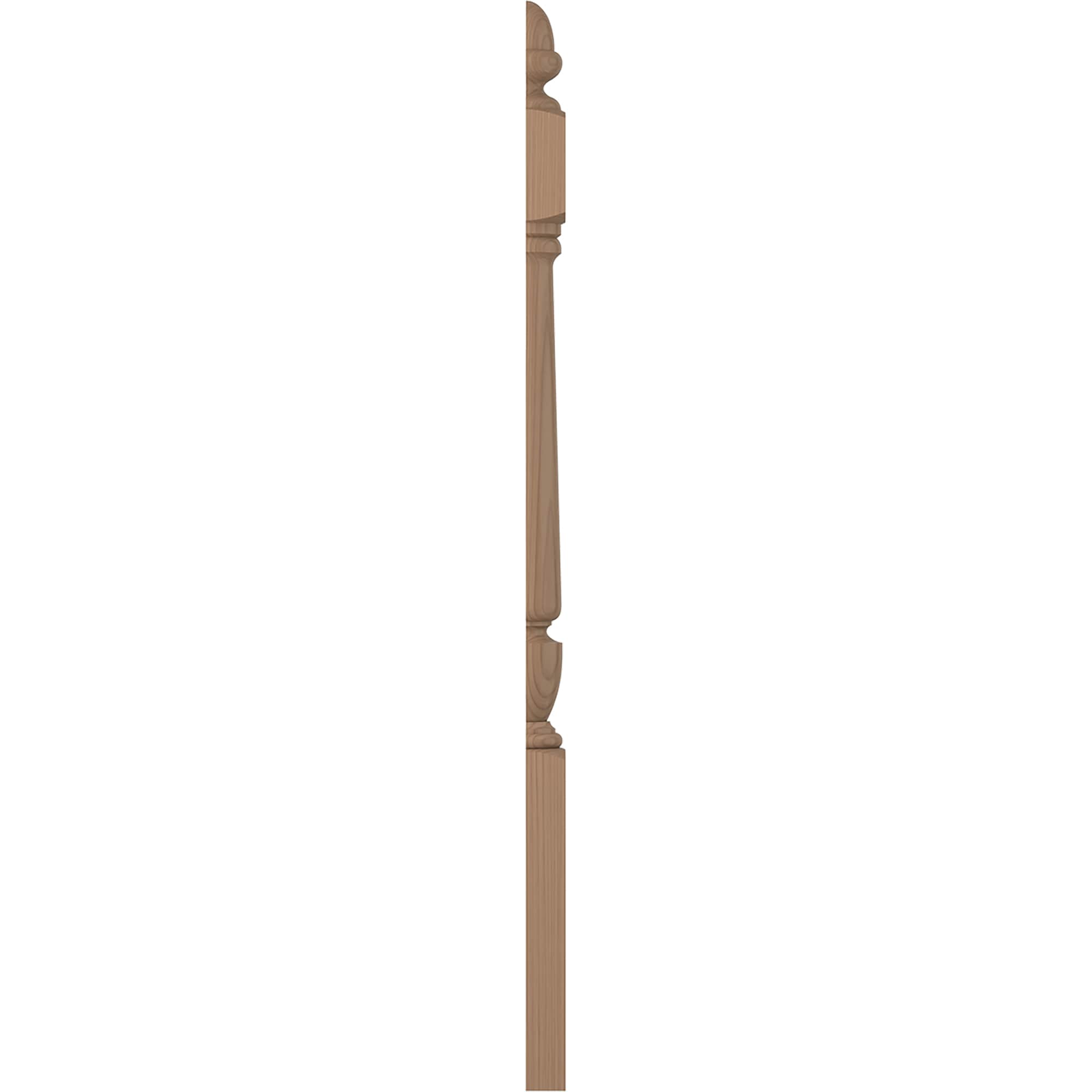 L.J. Smith Stair Systems LJP-3040 1-2-P 3.5-in x 47.75-in Unfinished Poplar Stair Newel Post