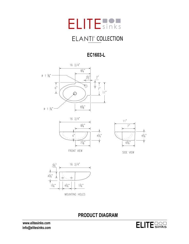 Elanti 1603-L Bath-Sink - View #6