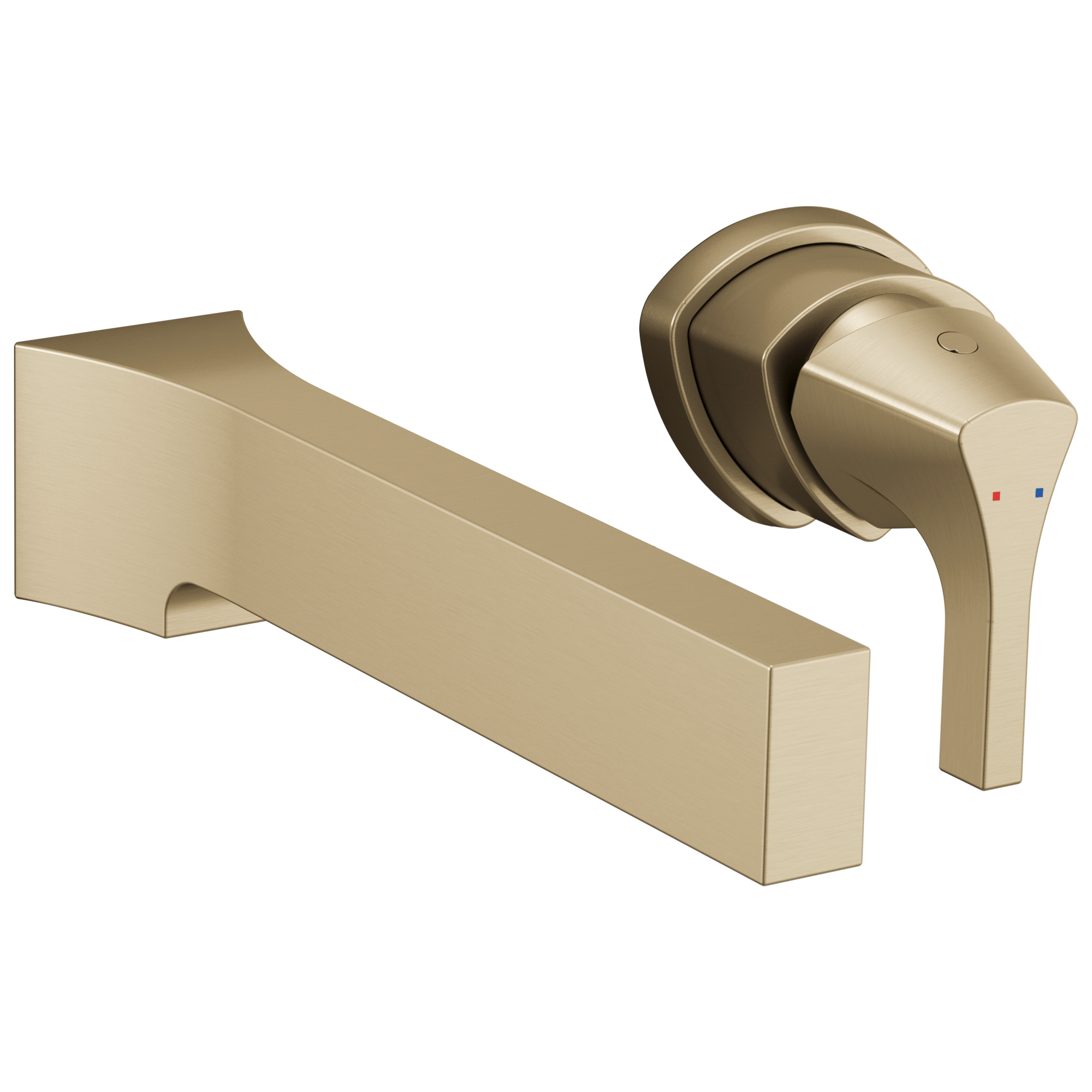 Delta T574LF-CZWL Zura Champagne Bronze Wall-mount 1-handle WaterSense Mid-arc Residential Handle Bathroom Sink Faucet