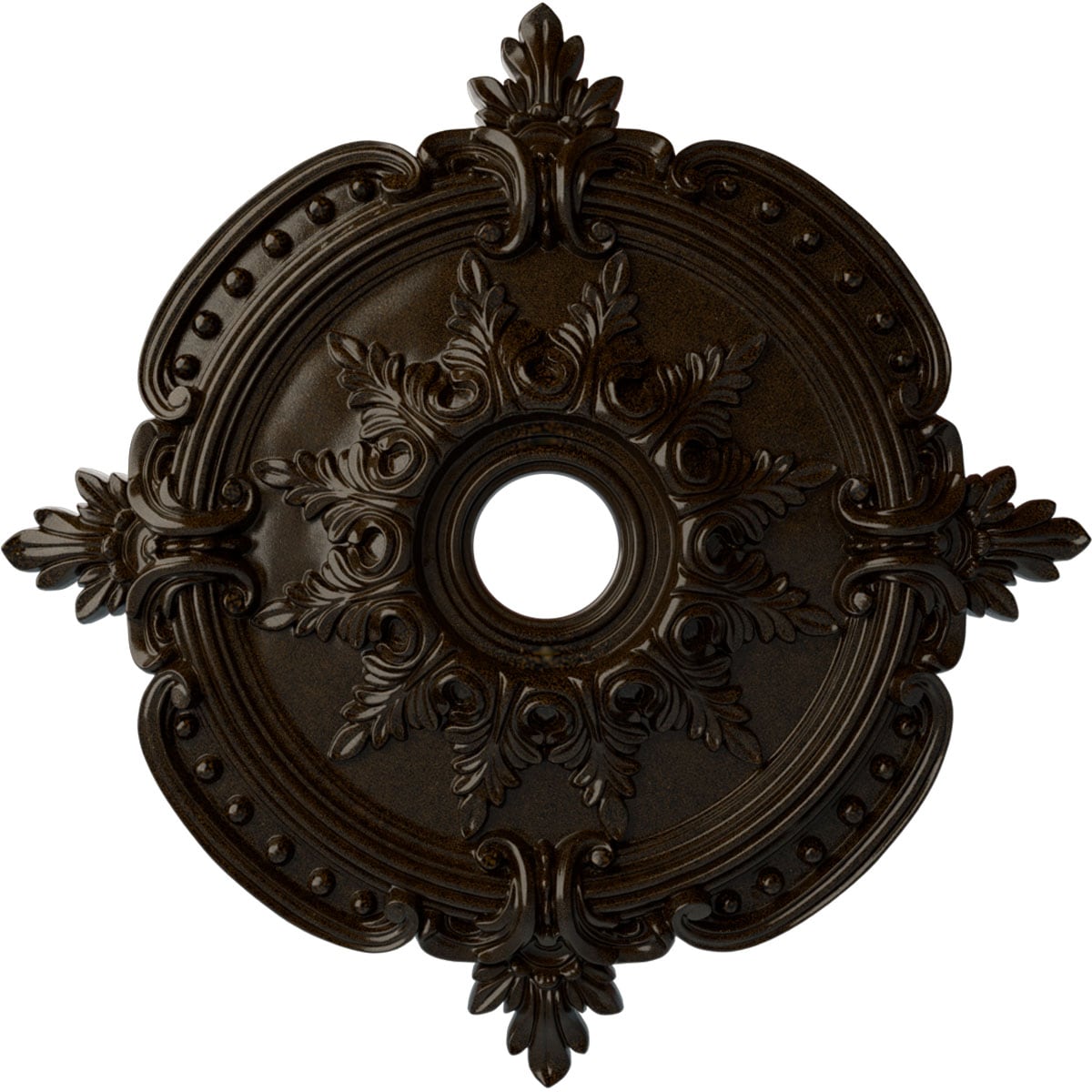 Ekena Millwork CM28BEBZS Benson Classic 28.375-in W x 28.375-in L Painted Bronze Polyurethane Whole Ceiling Medallion