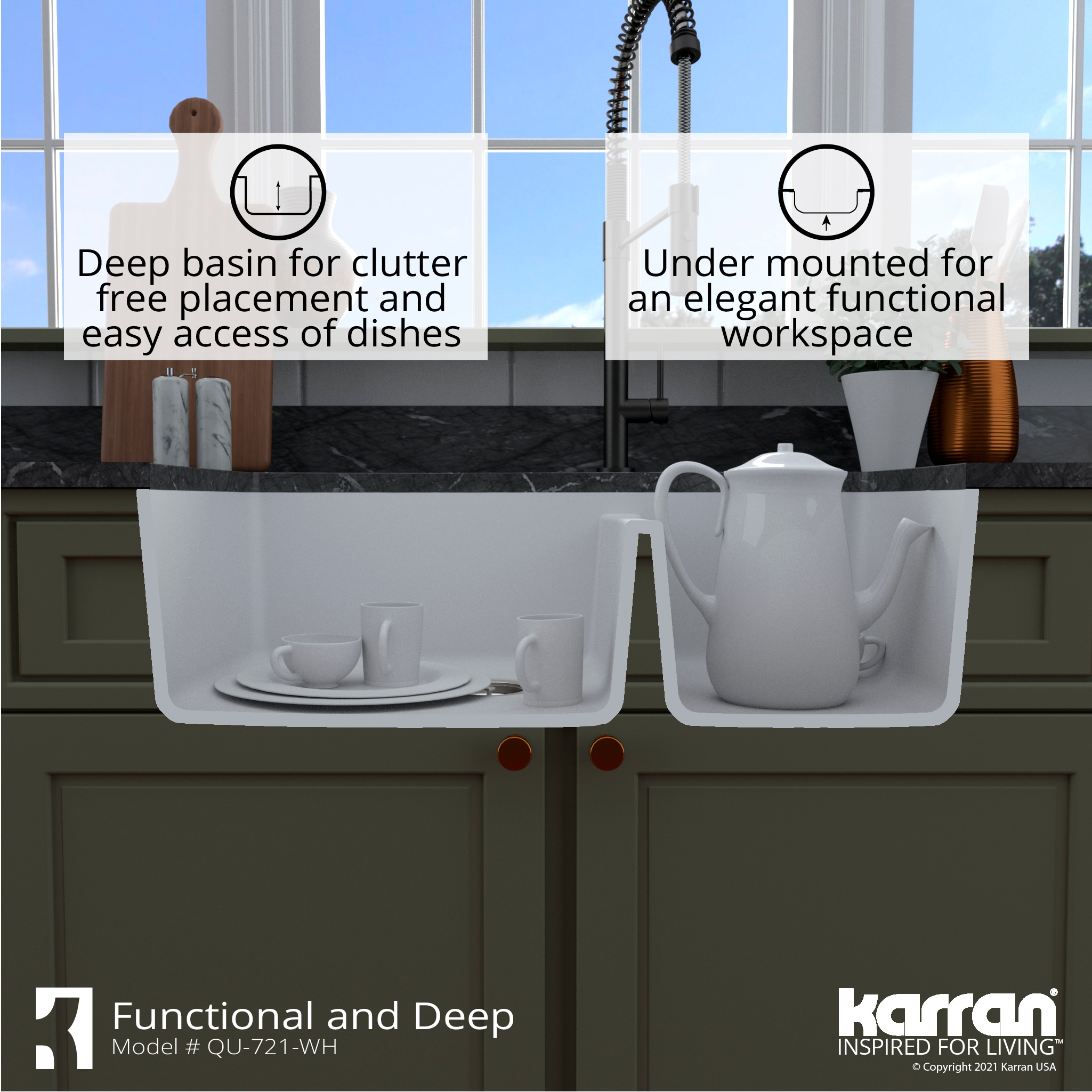 Karran QU-721-WH-PK1 Kitchen-Sinks - View #10
